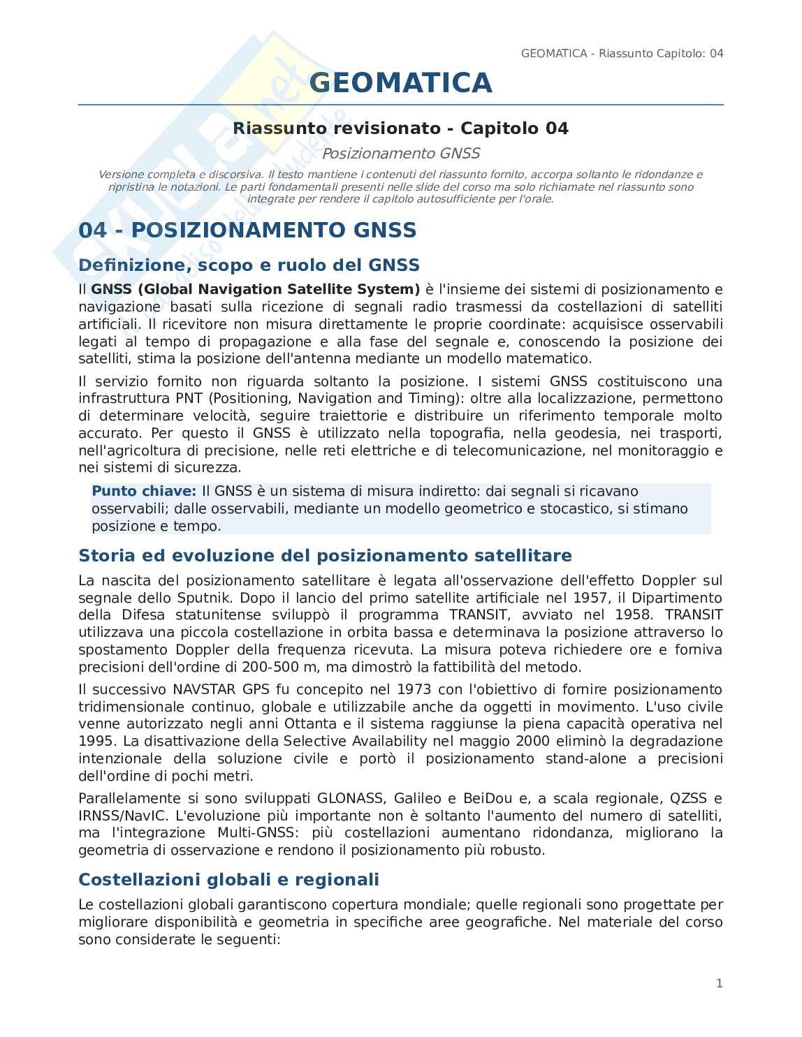 Schema posizionamento GNSS Pag. 1