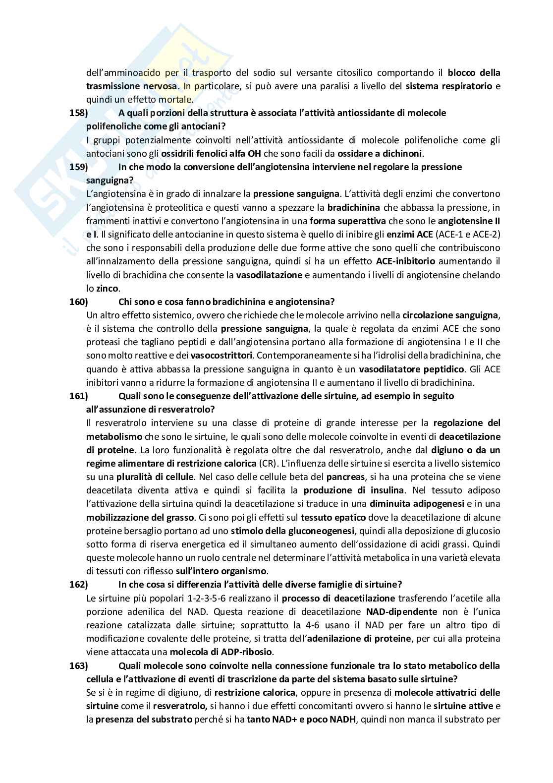 Domande biochimica delle trasformazioni alimentari Pag. 31