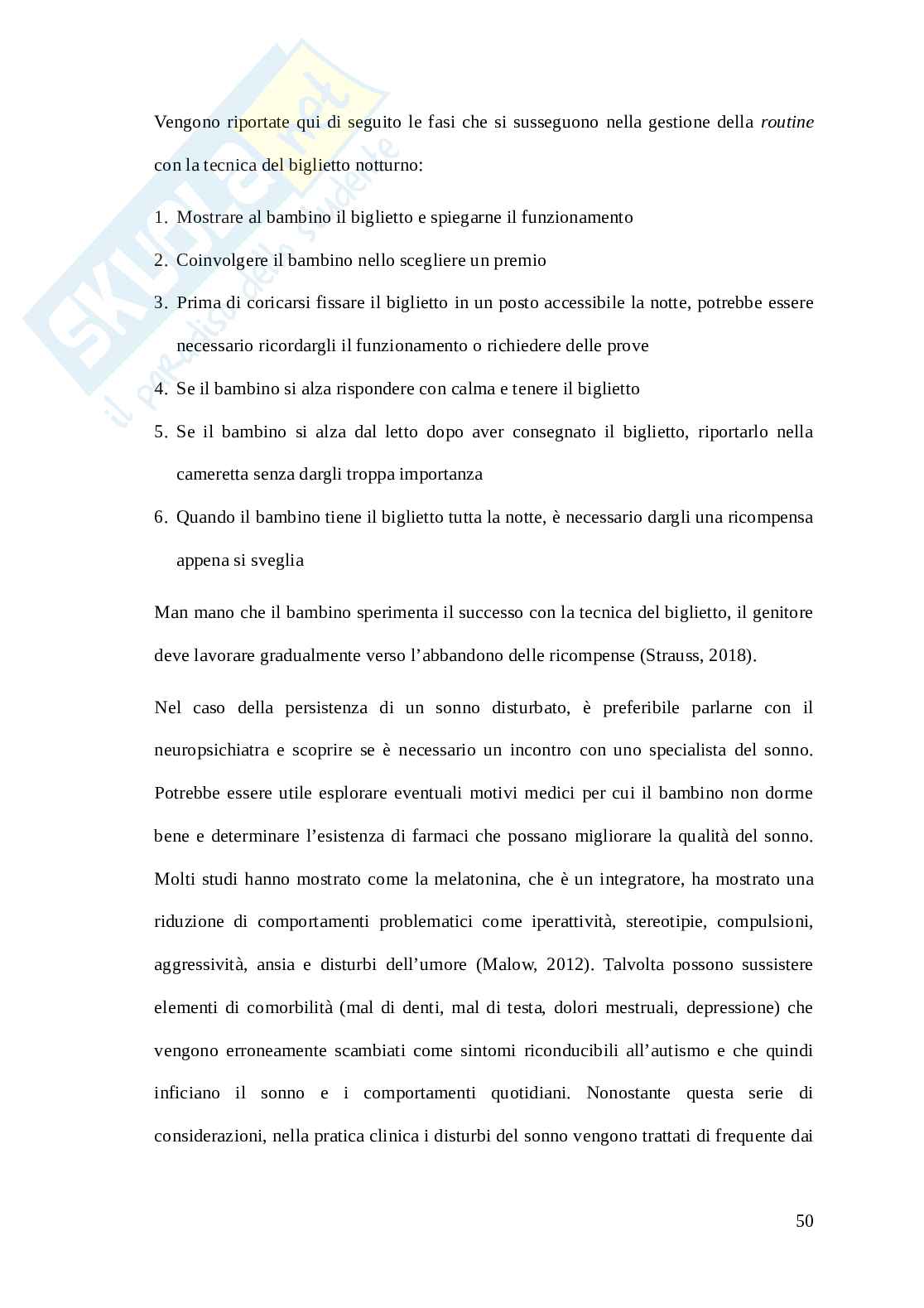 Autismo in età prescolare: caratteristiche e metodi per affrontare la quotidianità Pag. 51
