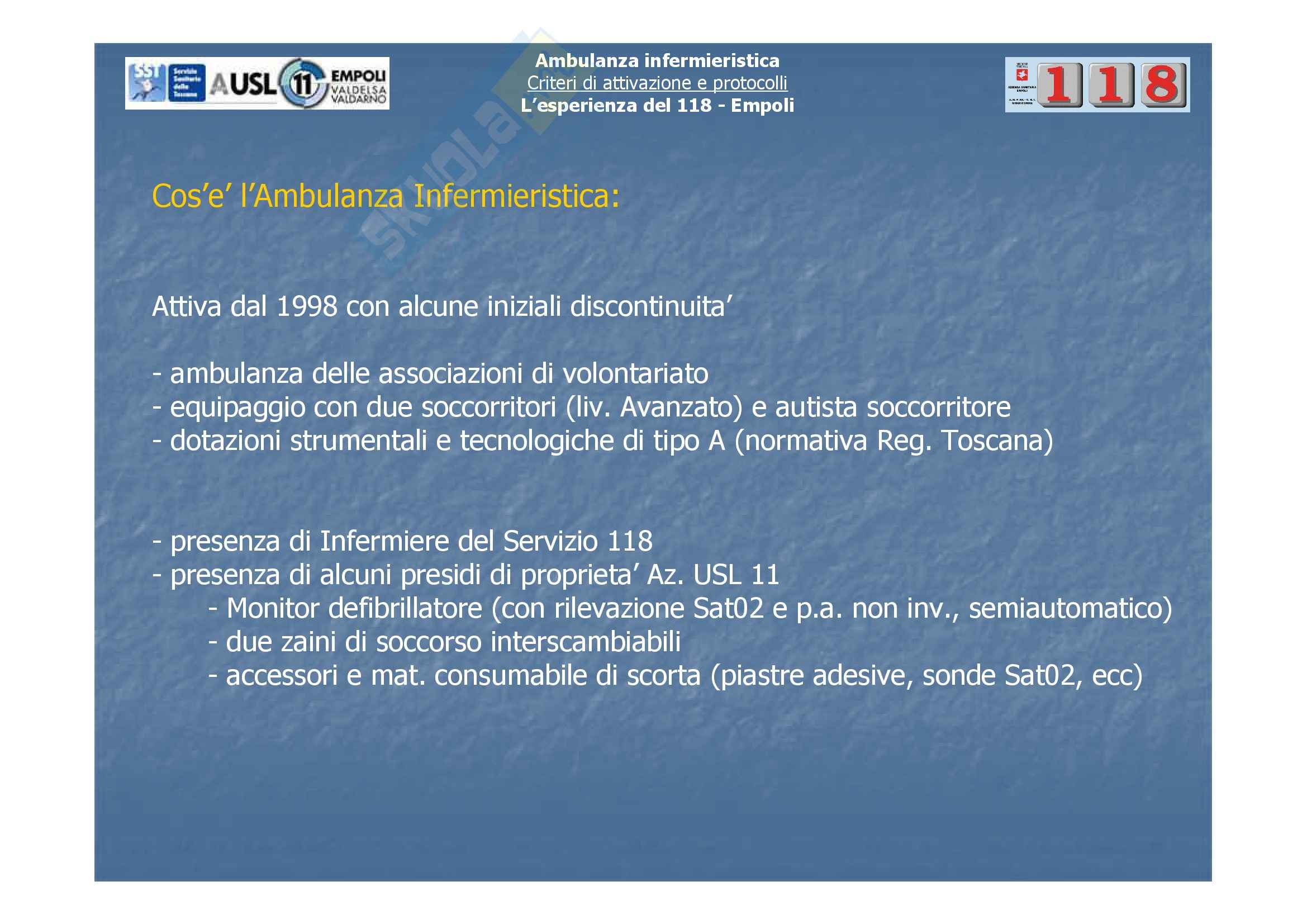 Scienze infermieristiche - l'ambulanza infermieristica Pag. 2