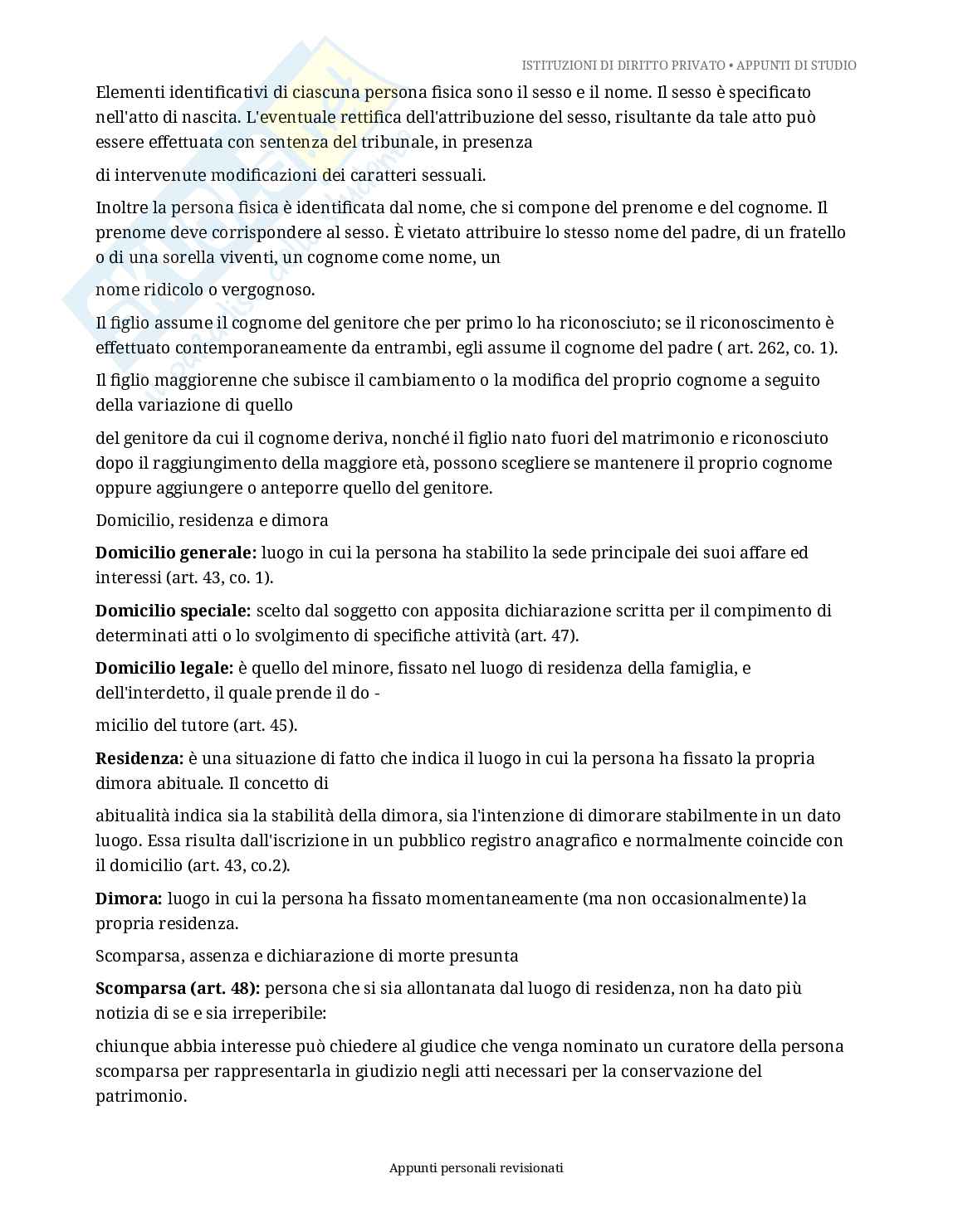Appunti di istituzioni di diritto privato  Pag. 36