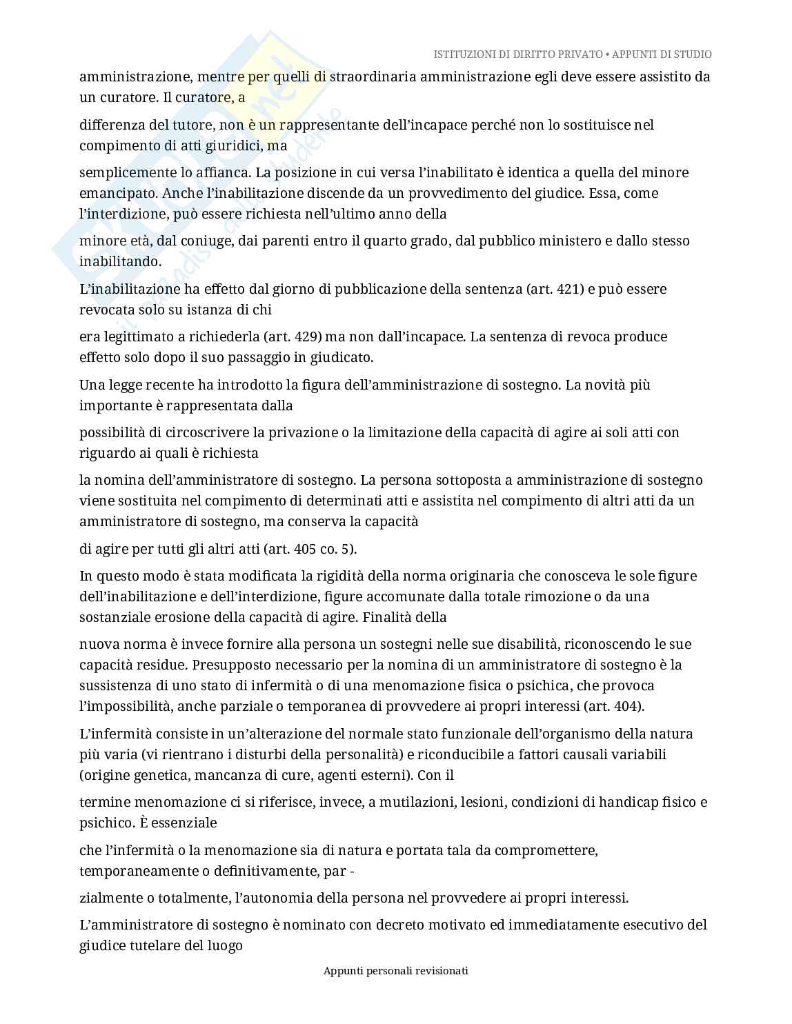 Appunti di istituzioni di diritto privato  Pag. 41
