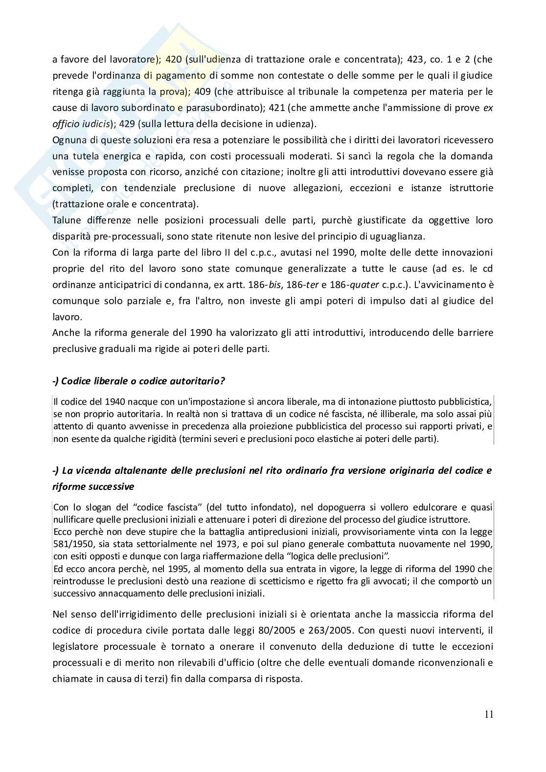 Riassunto esame Diritto processuale civile, Prof. Salvaneschi Laura Eugenia Maria, libro consigliato Spiegazioni di Diritto processuale civile - Volumi 1 e 2 (2023), Consolo Pag. 11