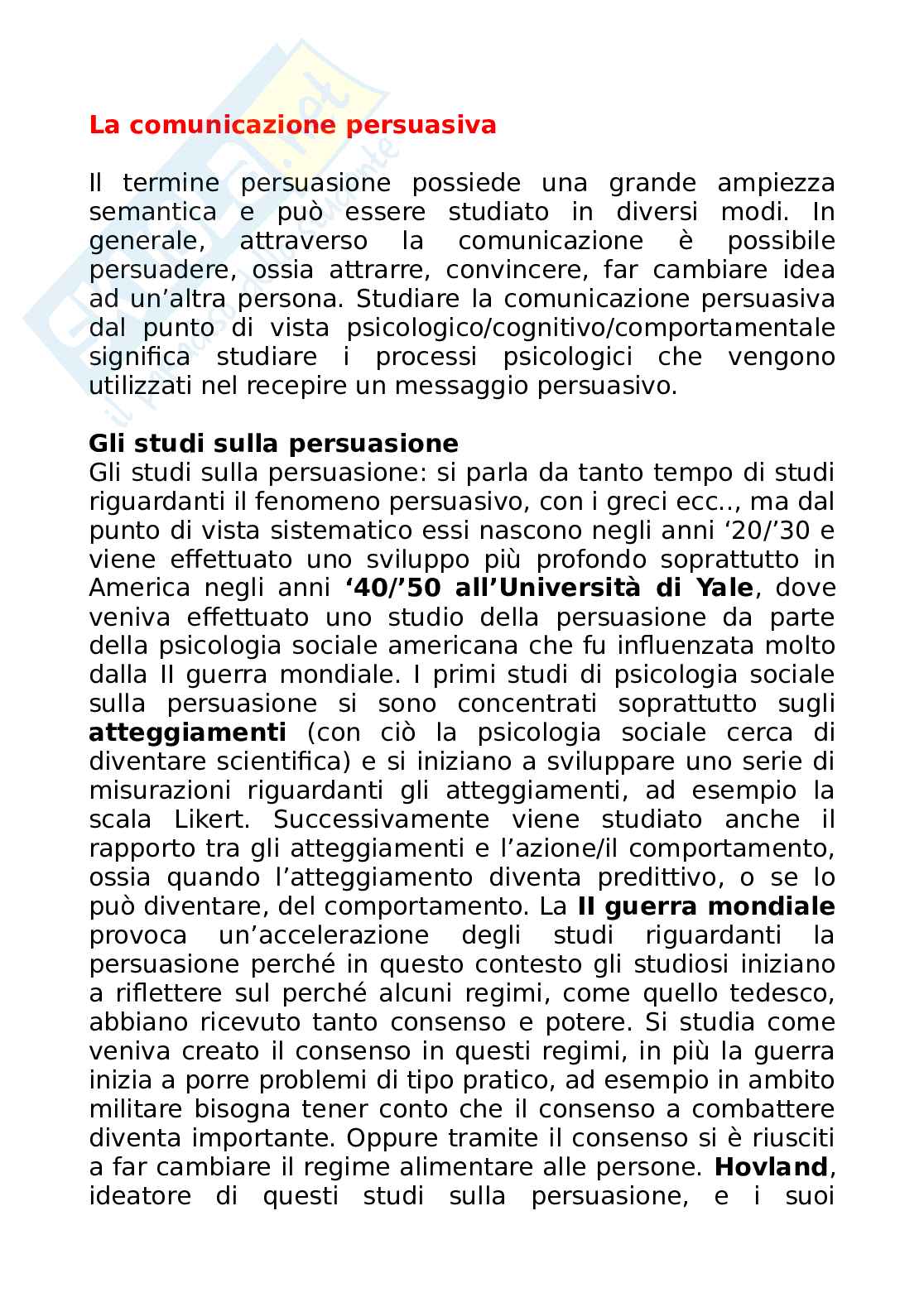 Comunicazione e persuasione Pag. 1