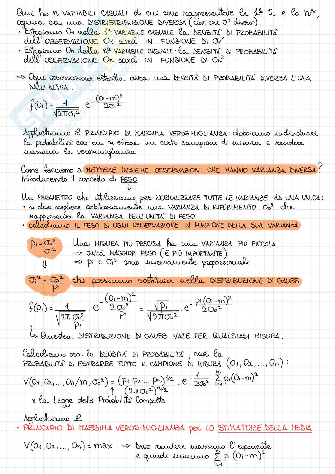 Appunti della parte di Statistica dell’esame di Topografia  Pag. 16