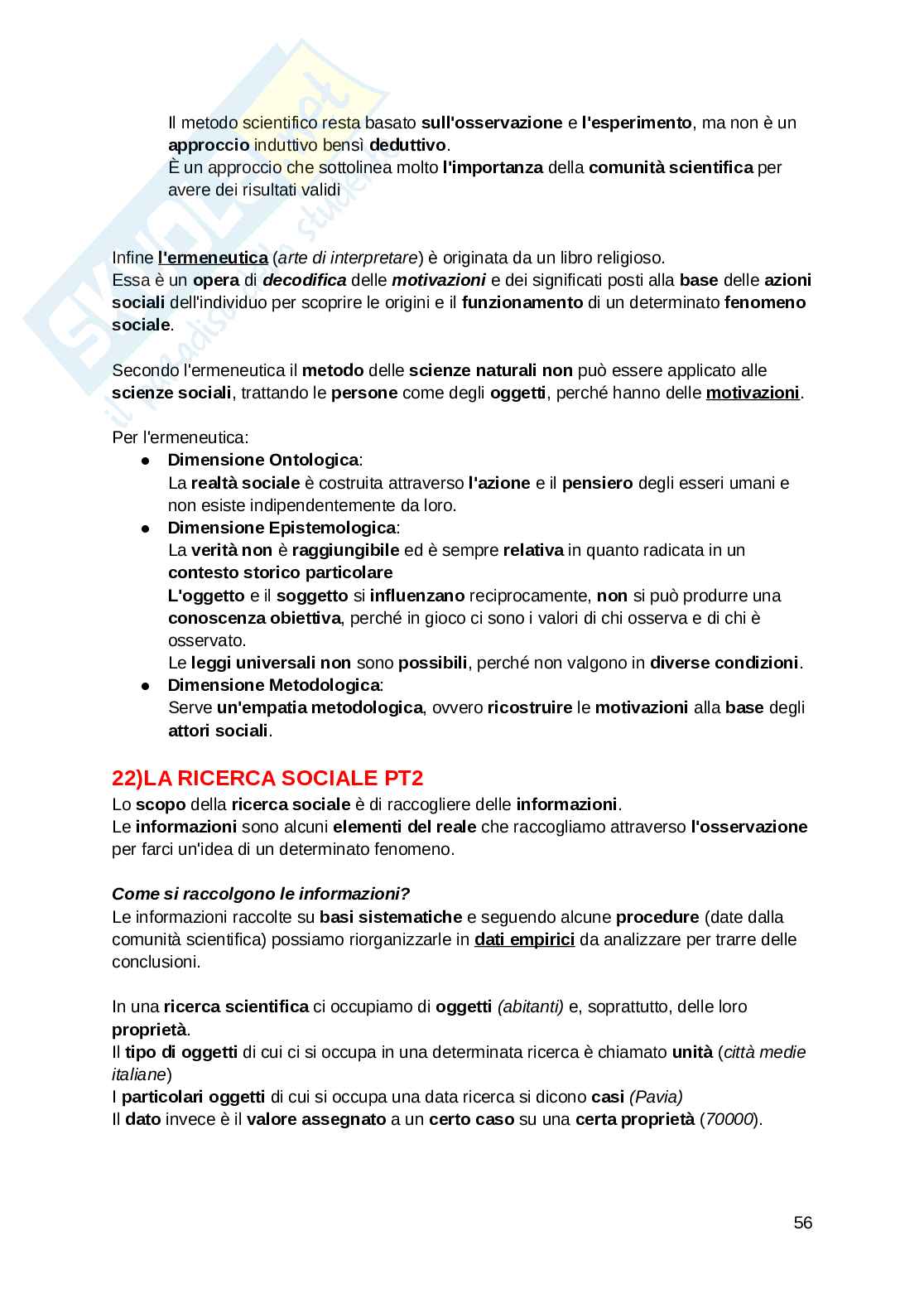 Riassunto esame Laboratorio di comunicazione e studi culturali , Prof. Rostan Michele, libro consigliato Sociologia Generale,  David Croteau Pag. 56