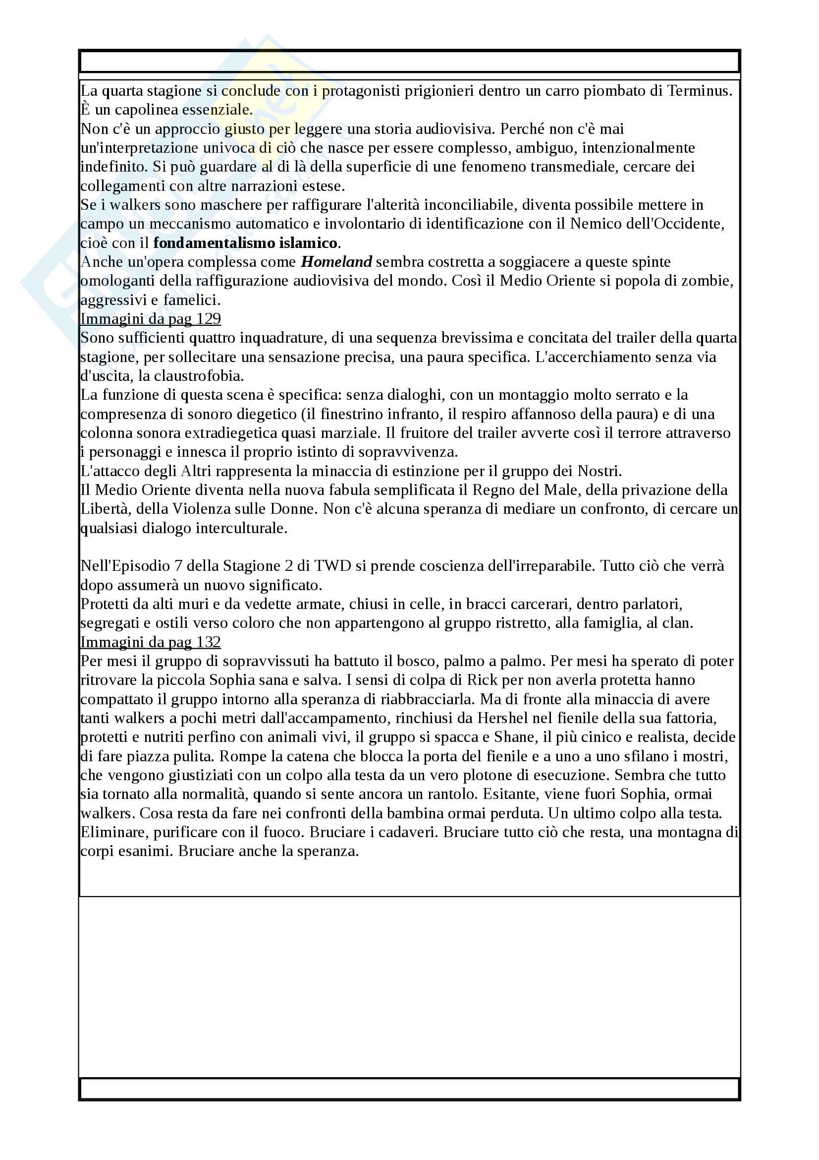 Riassunto esame Storia e critica del cinema, docente De Filippo, libro consigliato Walkers and Biters, De Filippo Pag. 11