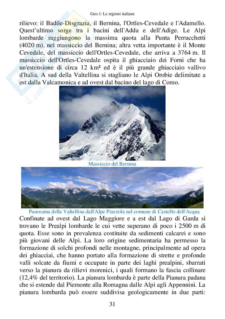 Geo 1, Le regioni italiane (prima media) Pag. 31