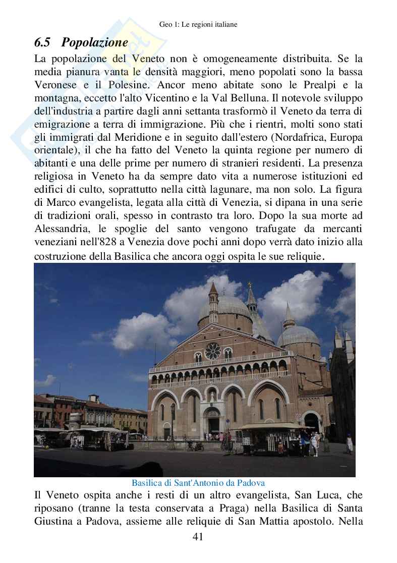 Geo 1, Le regioni italiane (prima media) Pag. 41