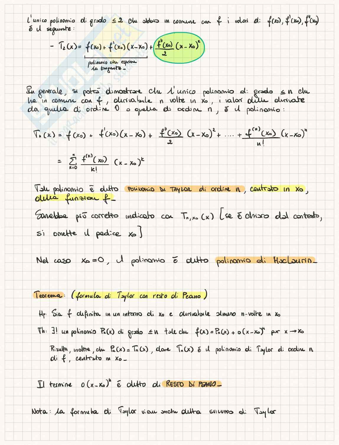 Sviluppi di Taylor (con esempi) Pag. 2