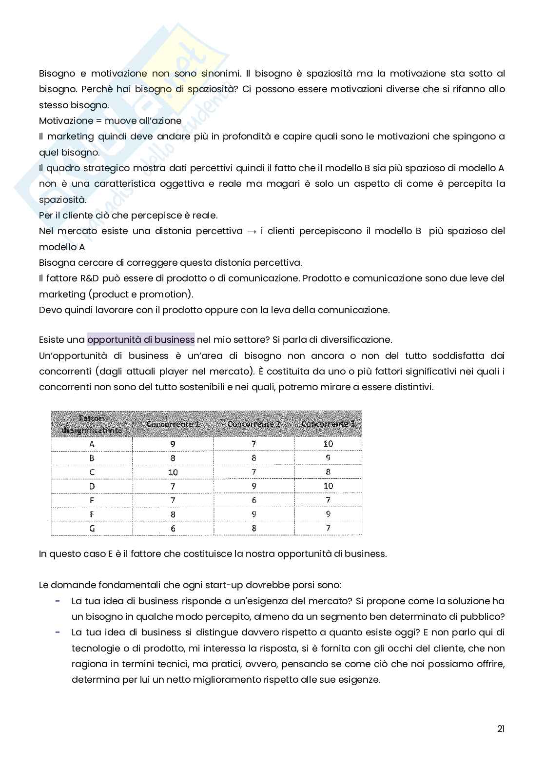 Marketing strategico e business plan Pag. 21