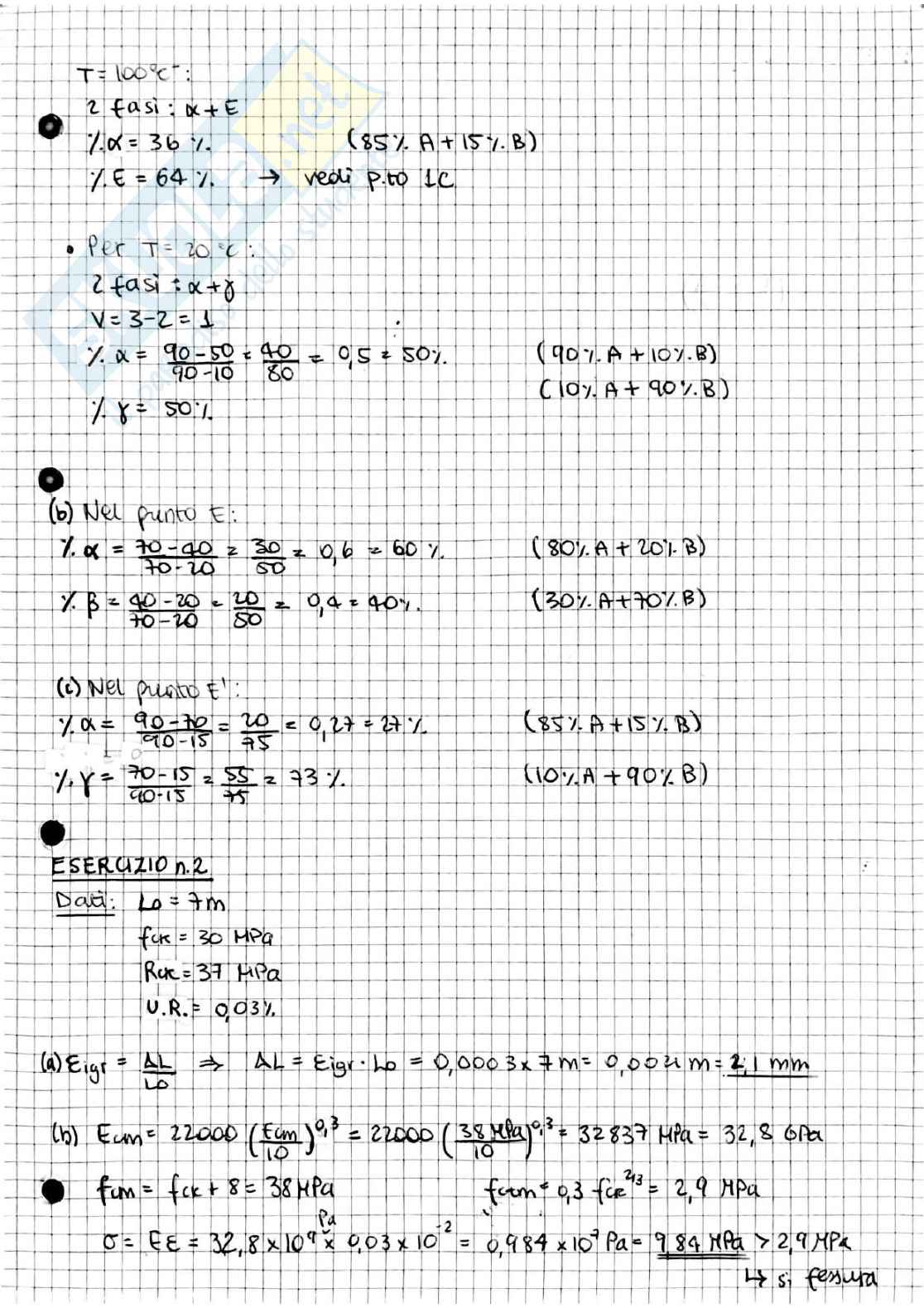 Tecnologia dei materiali e chimica applicata - Esercizi d'Esame svolti (2/2) Pag. 16