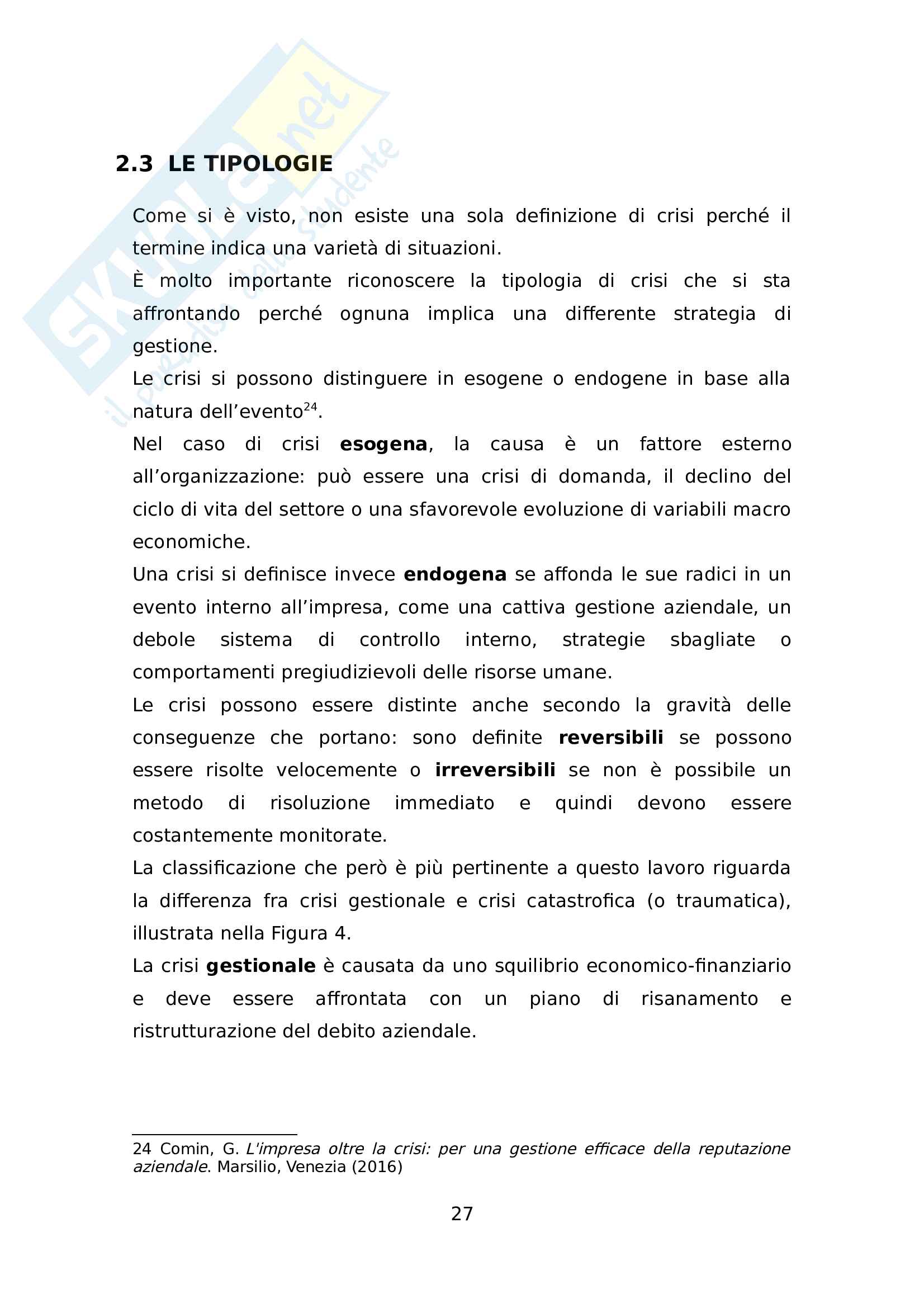 la crisi aziendale come opportunità di cambiamento Pag. 31