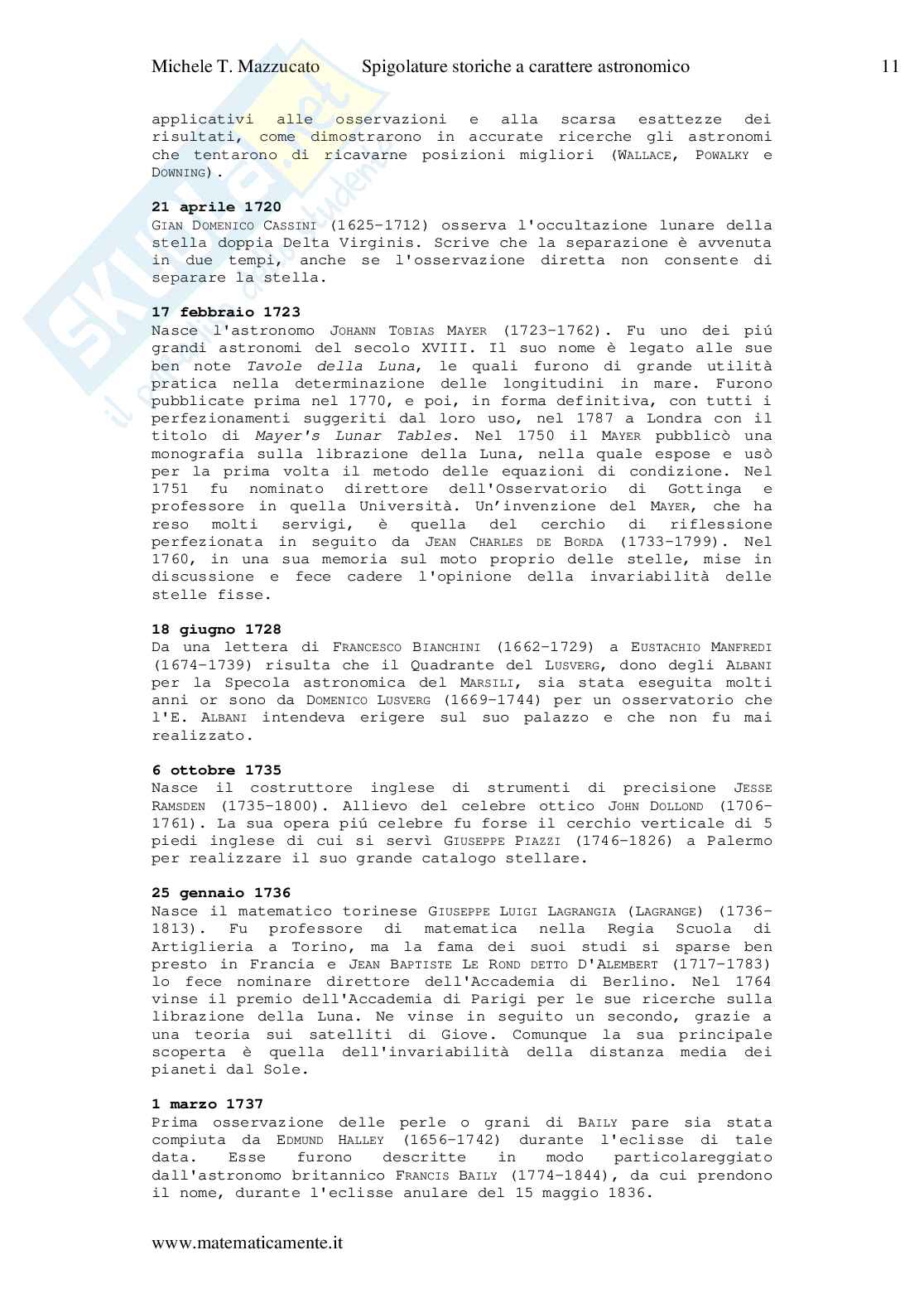 Cronologia di storia dell'astronomia Pag. 11