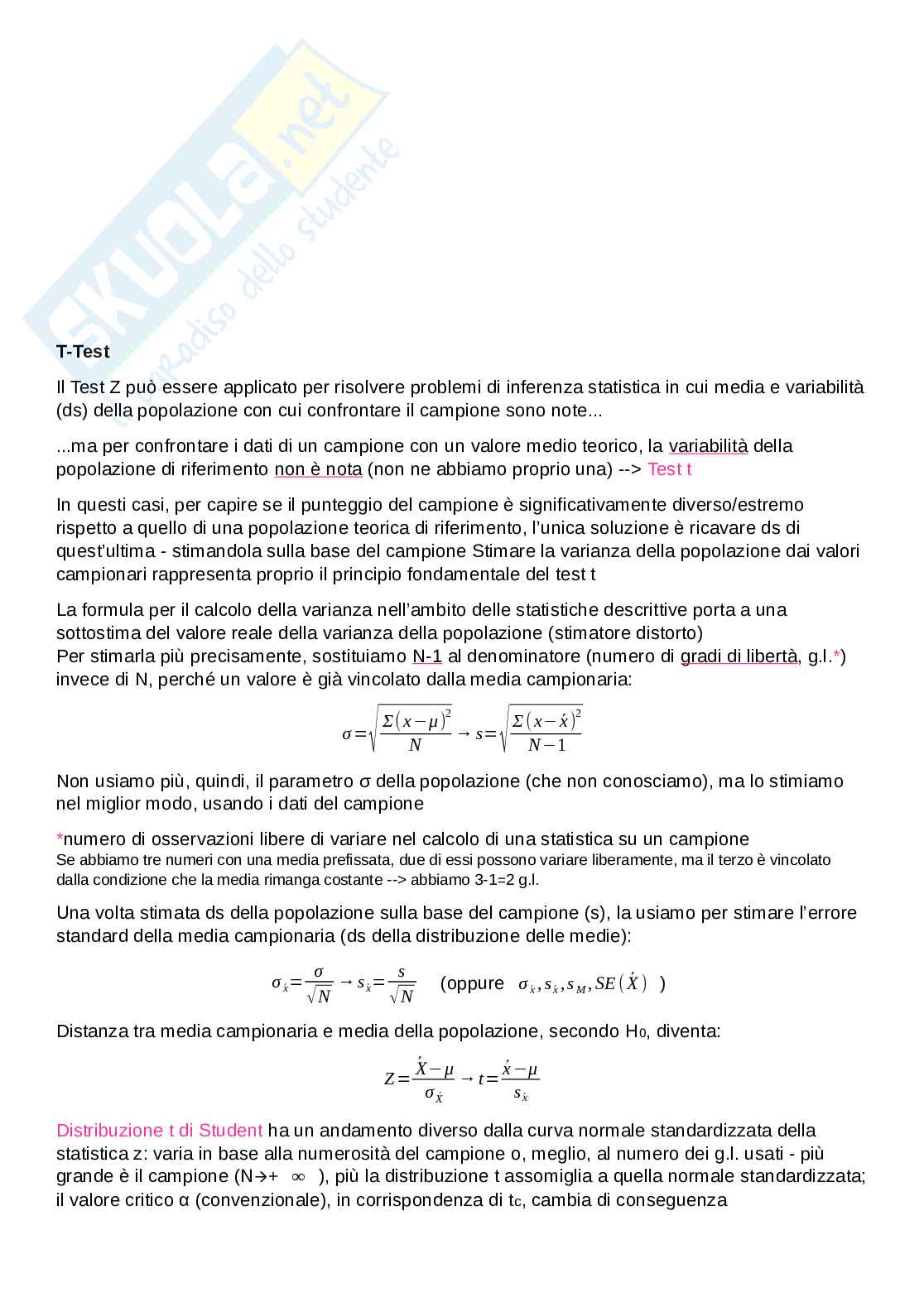 Riassunto esame Elementi di psicometria con laboratorio software 1, Prof. Petilli Marco Alessandro, libro consigliato Fondamenti di psicometria per la ricerca - VII edizione , A. Aron, E. Aron, E.J. Coups, E. Cooley  Pag. 26