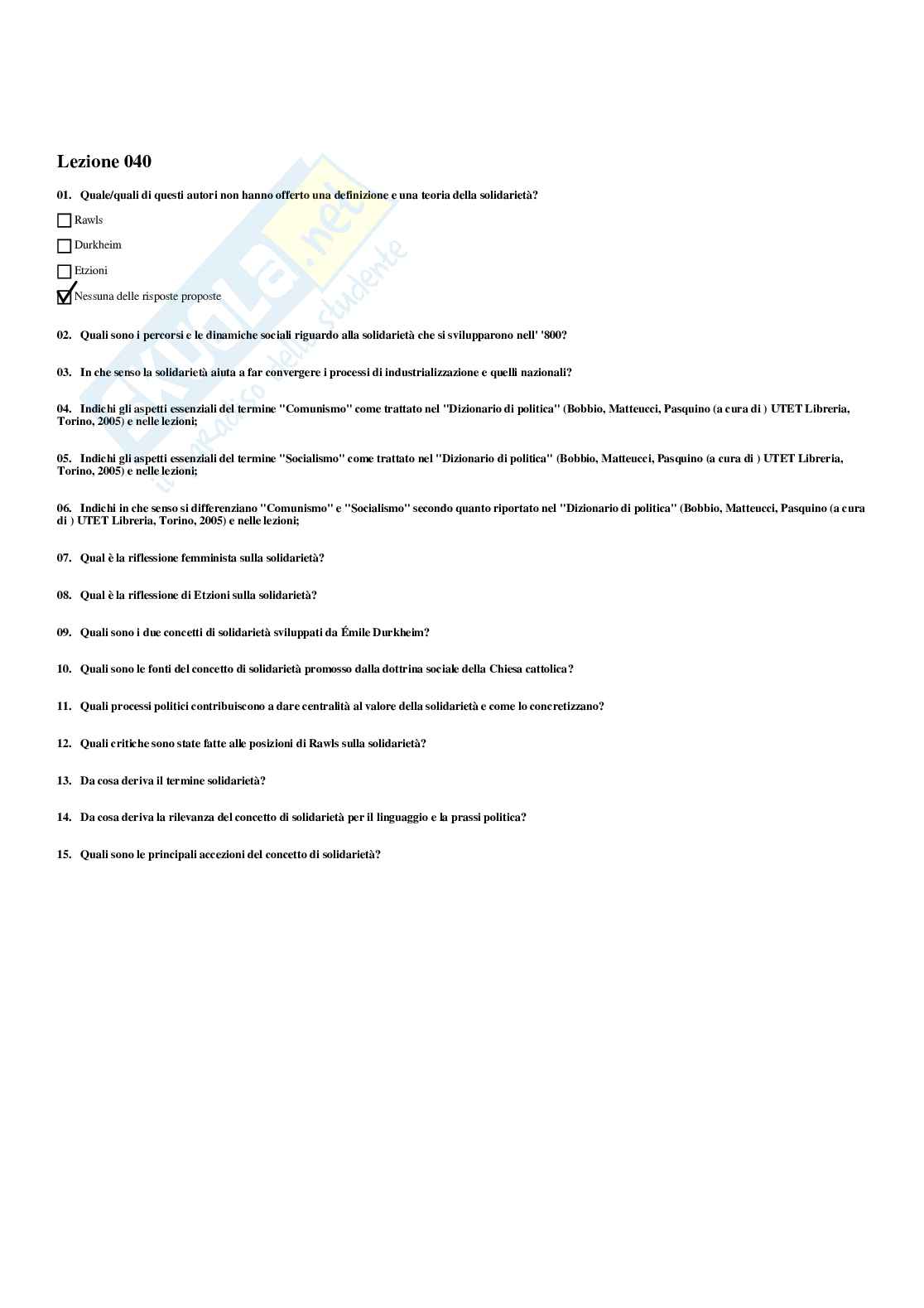 Paniere Analisi del linguaggio politico - Risposte multiple - aggiornato (2025) Pag. 46