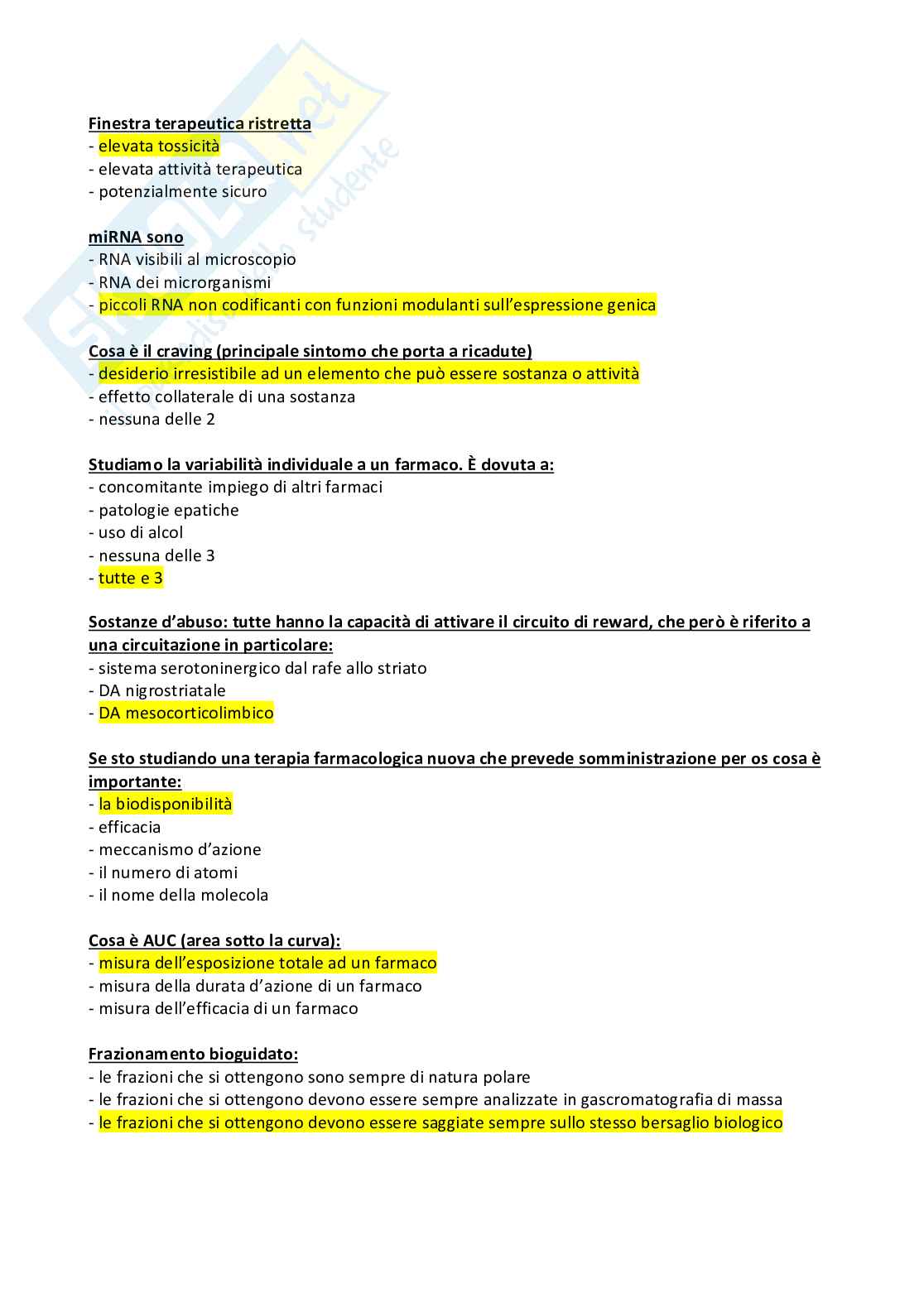 Domande esame Farmacologia applicata Pag. 56