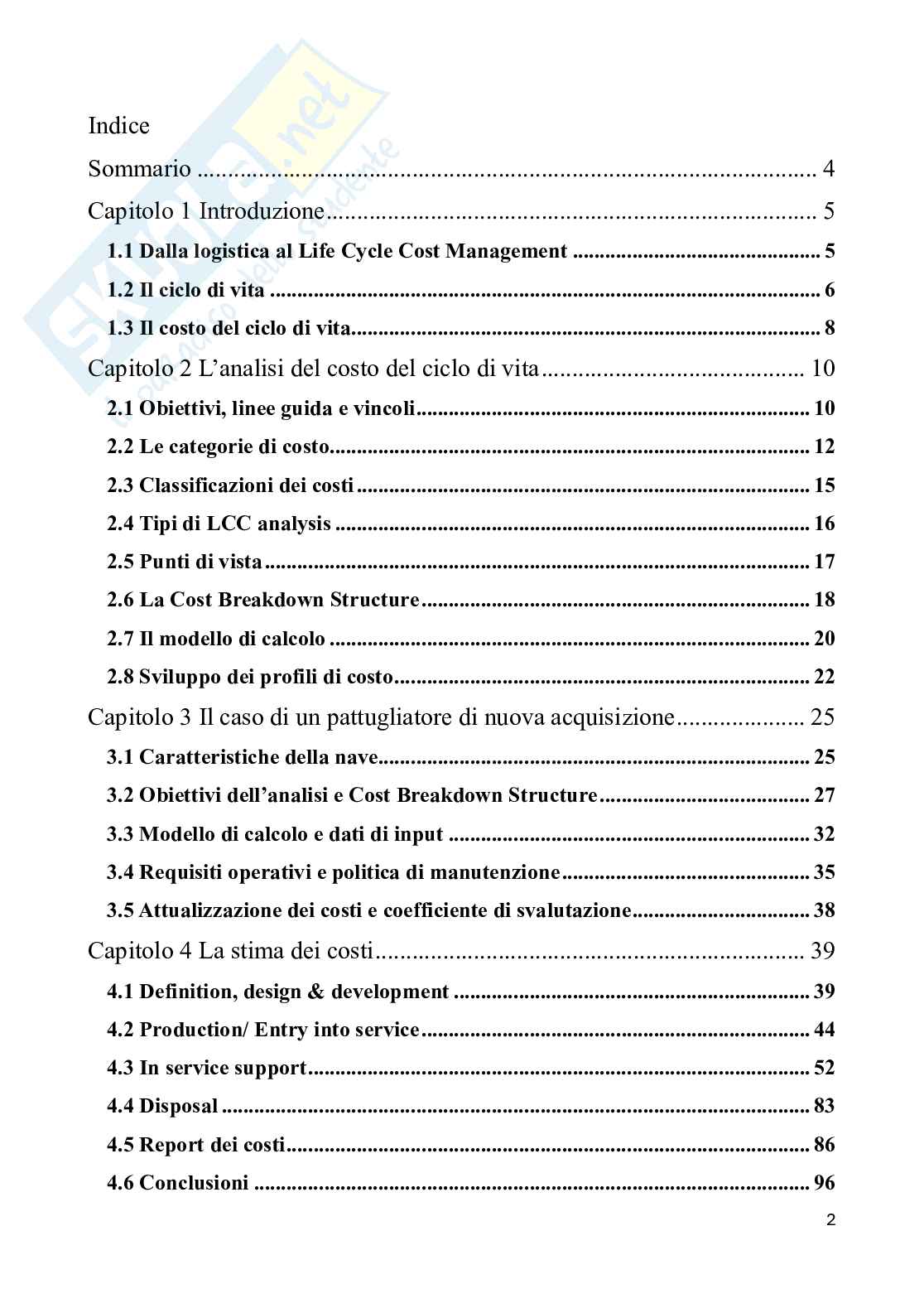 Costo del ciclo di vita di una nave militare Pag. 2