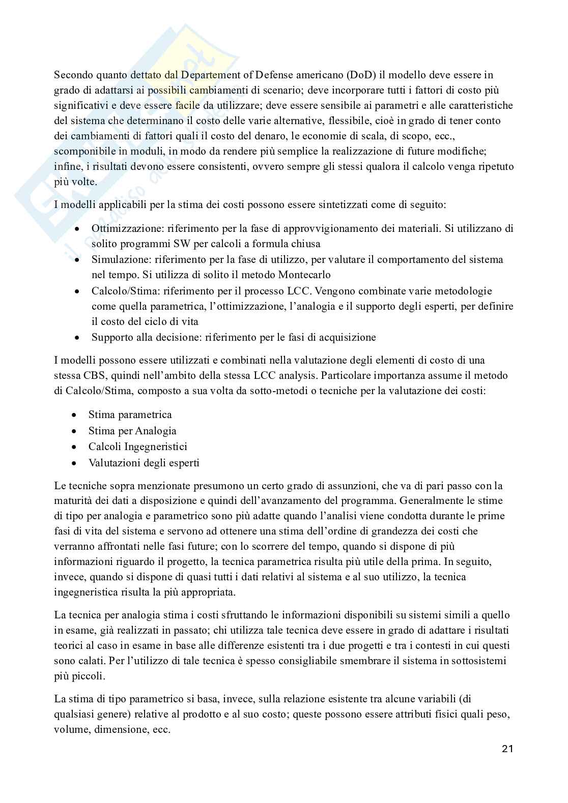 Costo del ciclo di vita di una nave militare Pag. 21