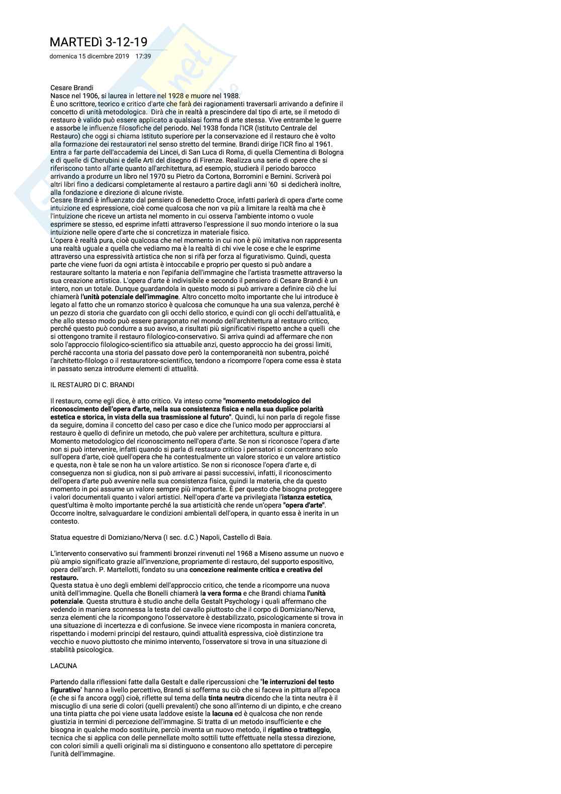 Cesare Brandi Pag. 1