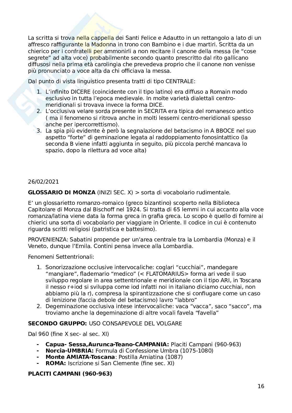 Grammatica storica - Appunti completi Pag. 16