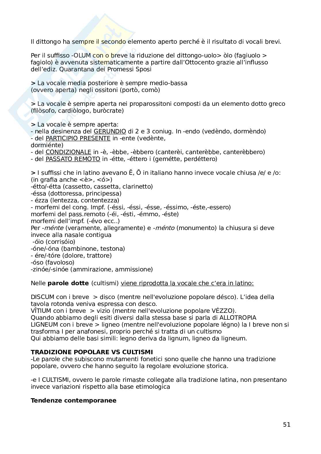 Grammatica storica - Appunti completi Pag. 51
