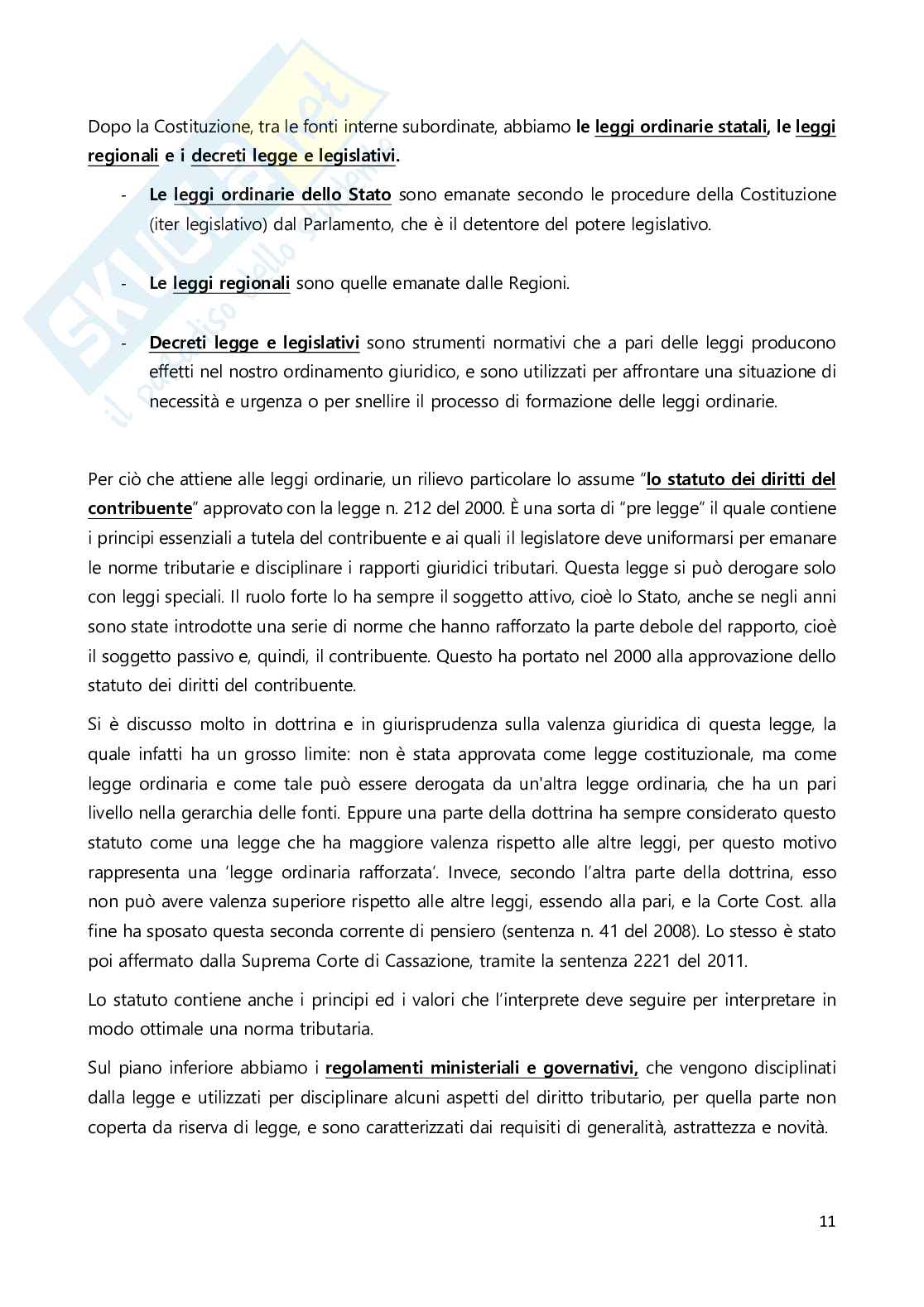 Riassunto esame Diritto tributario , Prof. Martella Melo, libro consigliato Teoria e tecnica dell'imposizione tributaria , Giuseppe Ingrao  Pag. 11