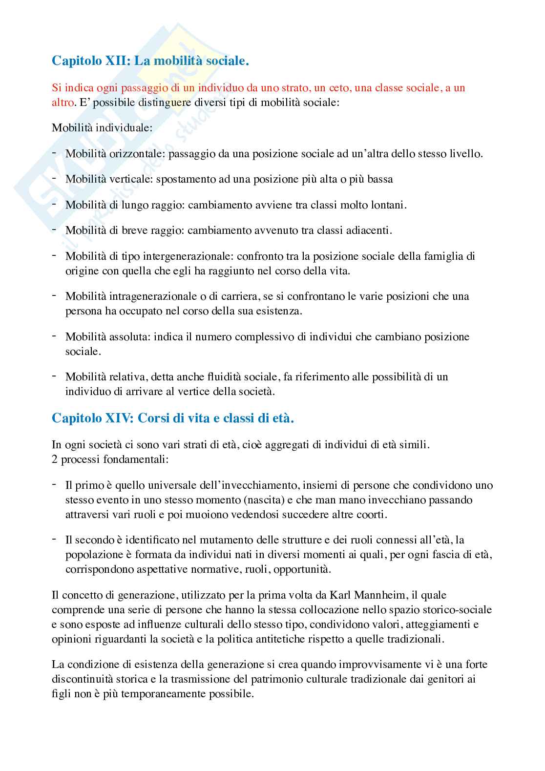 Riassunto esame Sociologia , Prof. Massa Agostino, libro consigliato Il pensiero sociologico, il Mulino, Bologna 2002, F.Crespi  Pag. 11