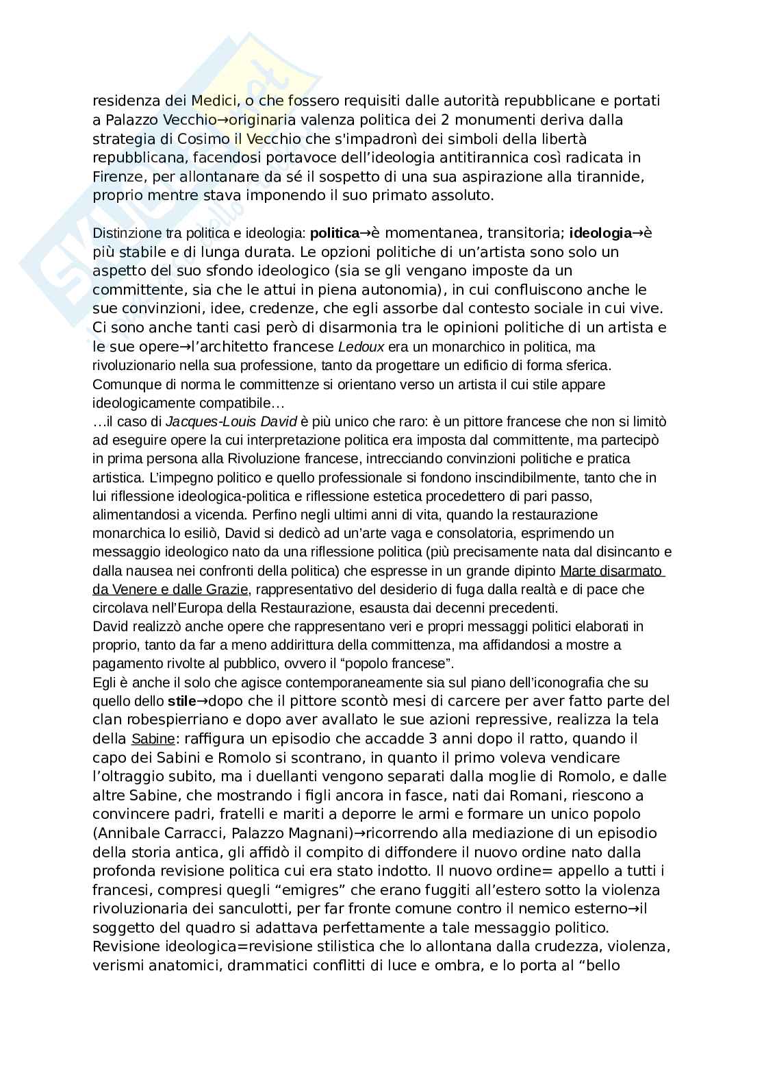 Riassunto esame Storia dell'arte moderna, Prof. Cavicchioli Sonia, libro consigliato La bellezza impura: arte e politica nell'Italia del Rinascimento, Pinelli Pag. 2