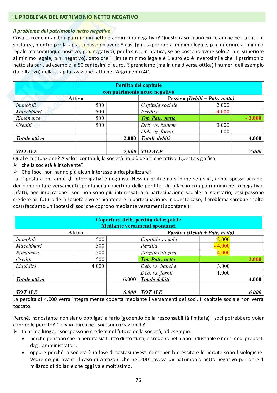 Appunti delle lezioni di diritto commerciale, modulo B - Argomenti 4 e 5  Pag. 46