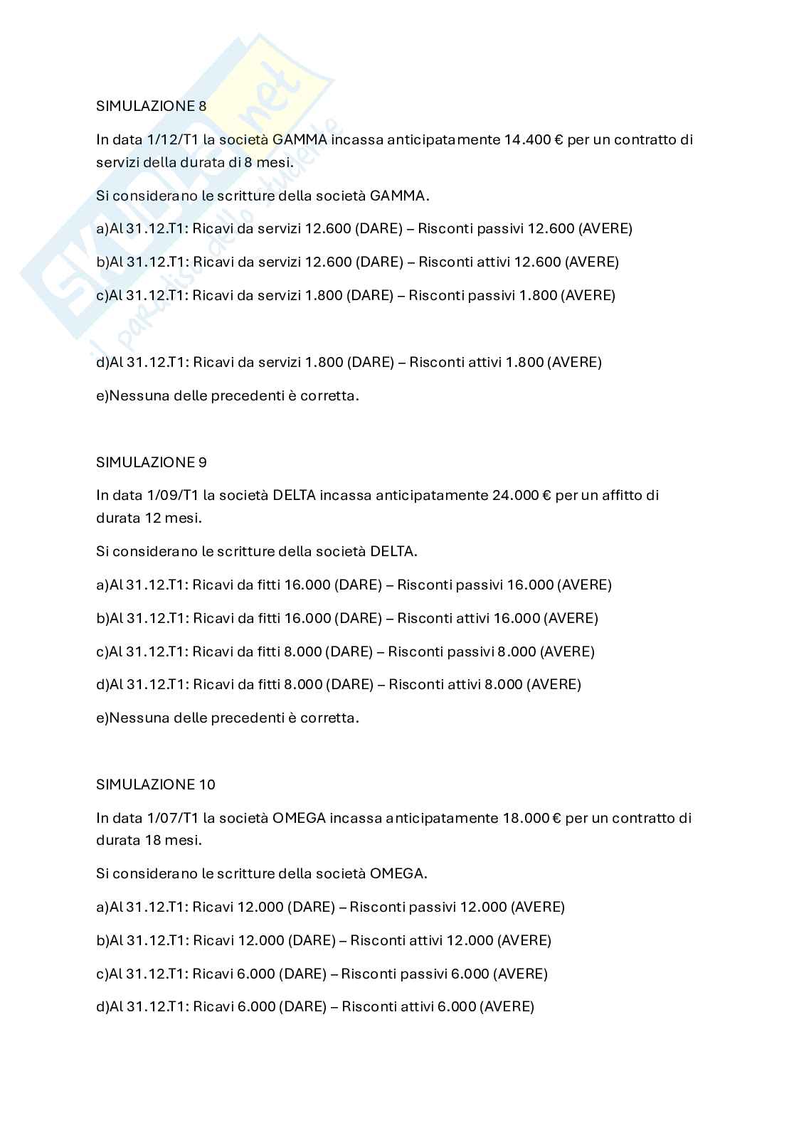 Riassunto esame Economia aziendale, Prof. Gubitta Paolo, libro consigliato Contabilità e bilancio, Cerbioni Pag. 36