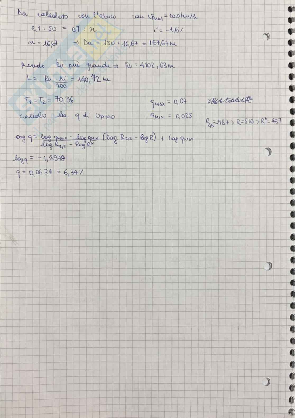 Prove d'esame svolte Infrastrutture viarie  Pag. 41