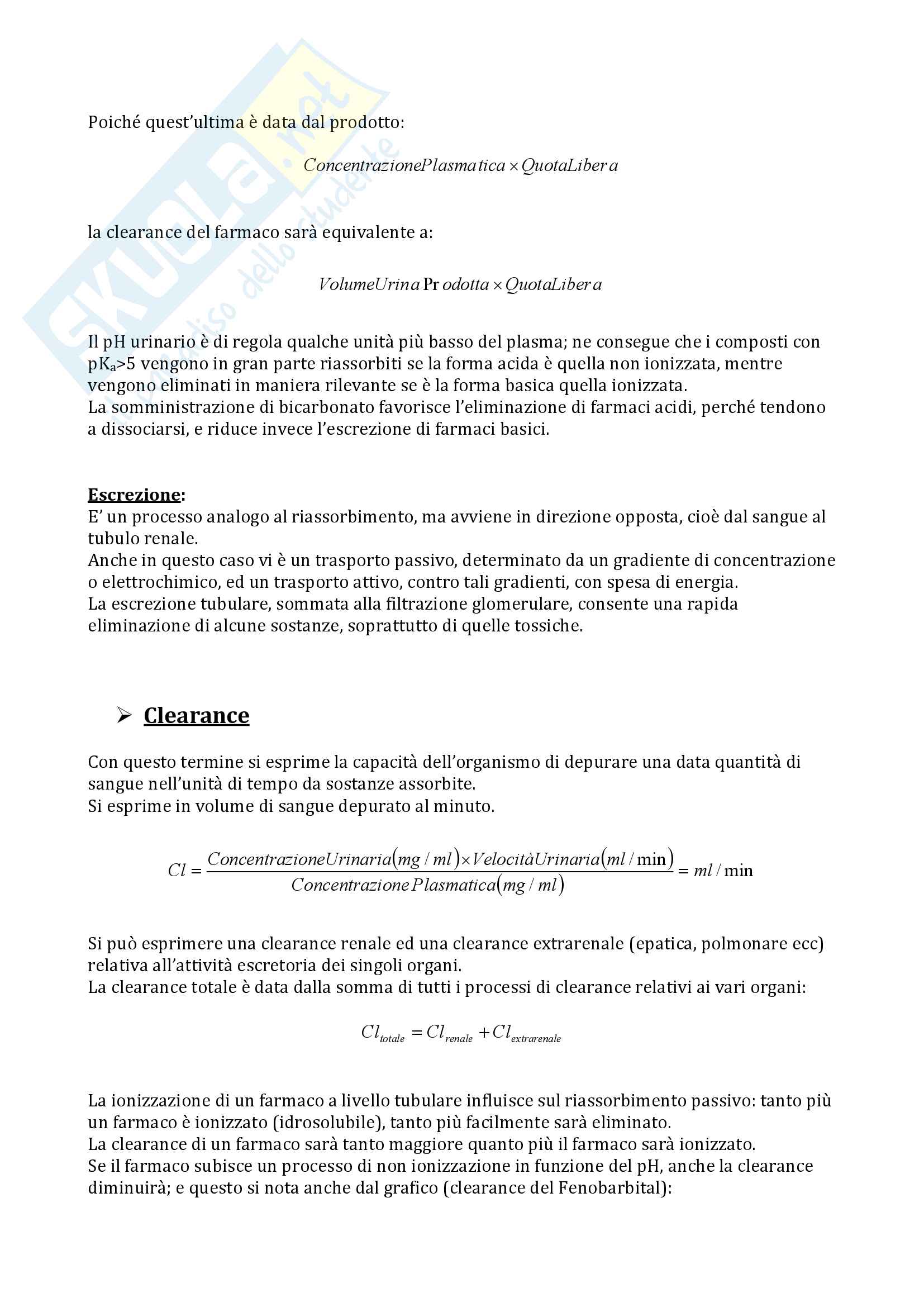 Metabolismo ed eliminazione dei farmaci Pag. 11