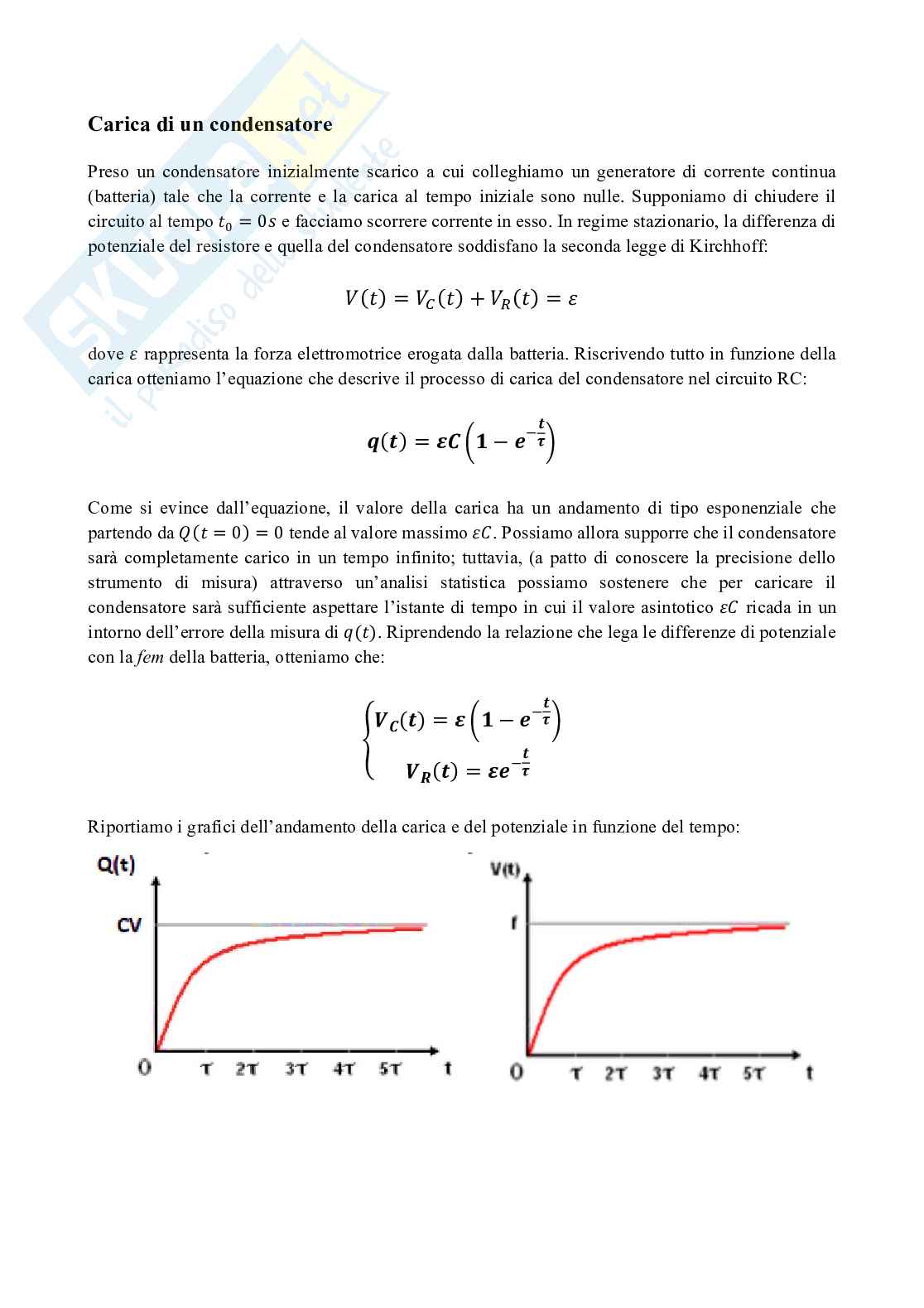 Condensatore in un circuito RC Pag. 2