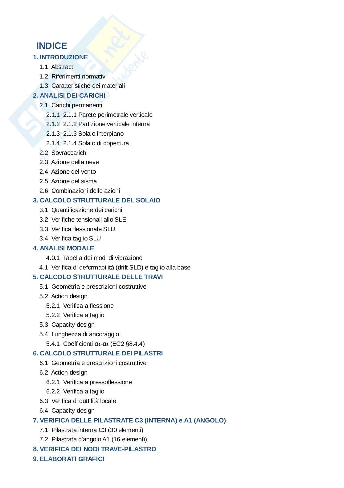 Esercitazione progetto Costruzioni in zona sismica  Pag. 2