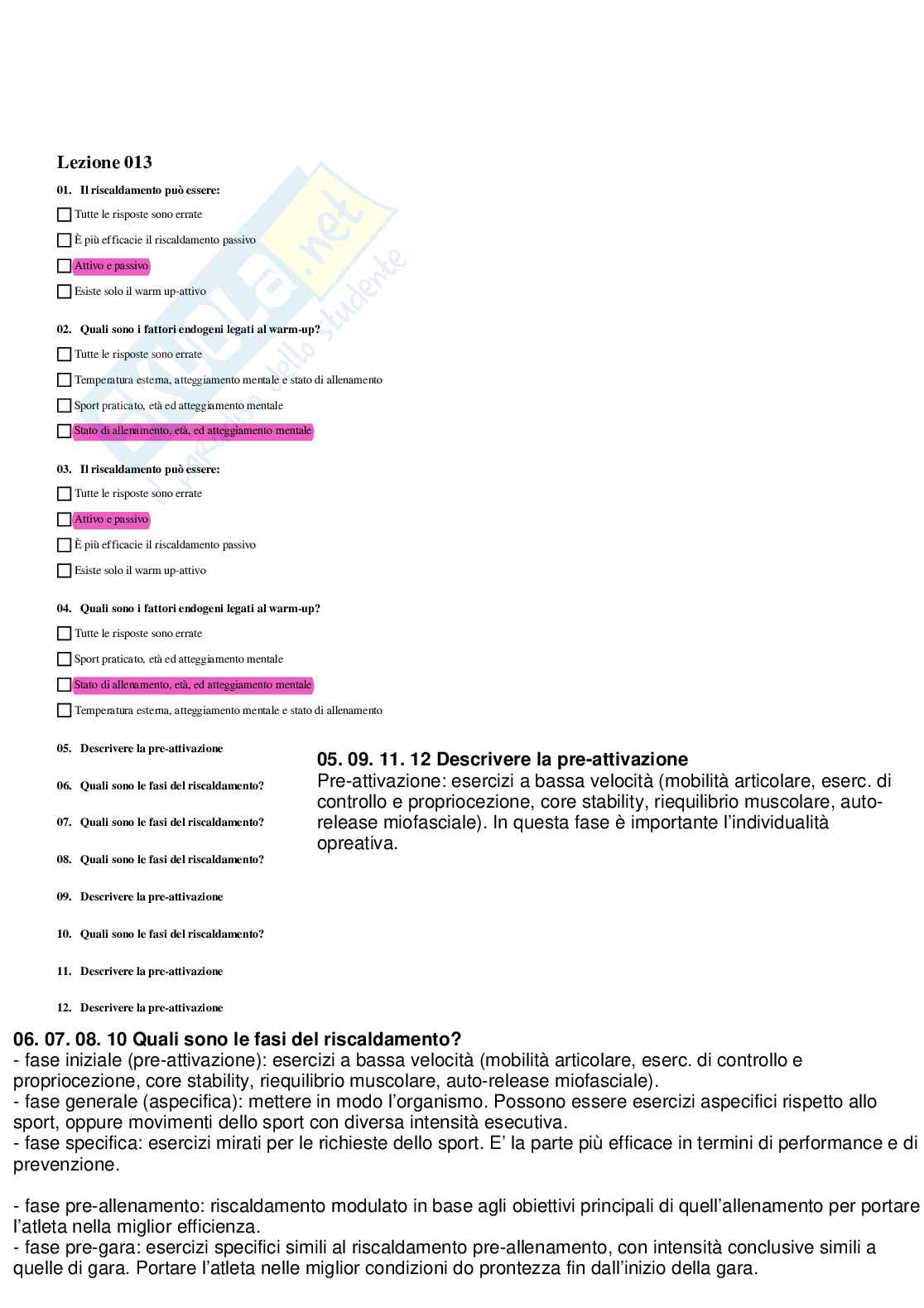 Paniere completo di Fitness e wellness (2026) - Risposte multiple e aperte corrette Pag. 36