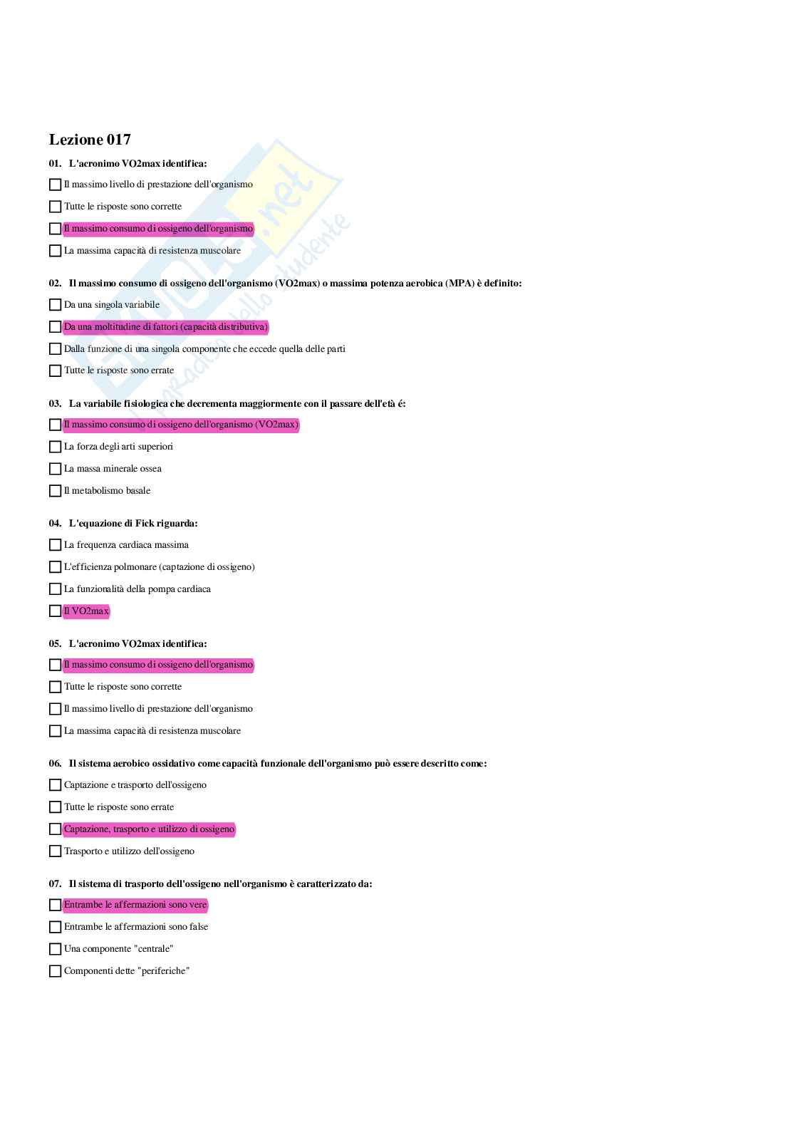 Paniere completo di Fitness e wellness (2026) - Risposte multiple e aperte corrette Pag. 41