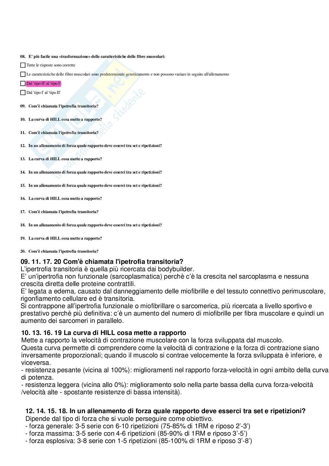 Paniere completo di Fitness e wellness (2026) - Risposte multiple e aperte corrette Pag. 76