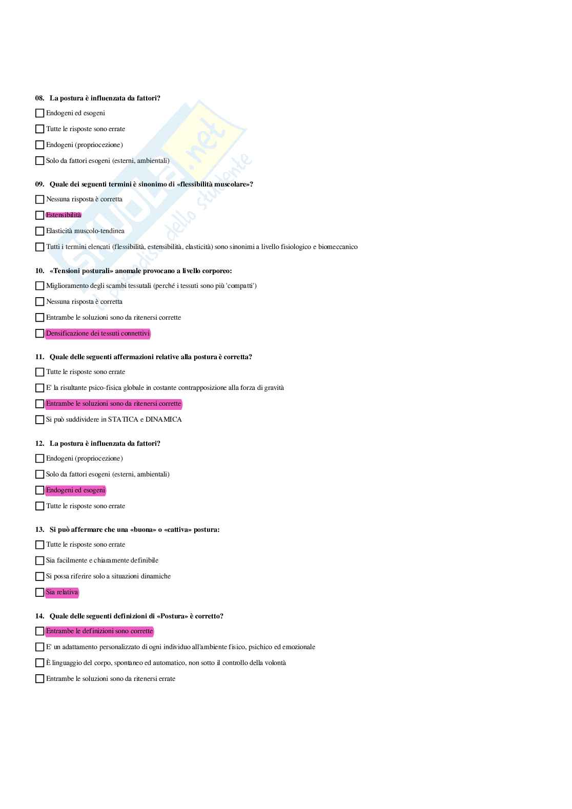Paniere completo di Fitness e wellness (2026) - Risposte multiple e aperte corrette Pag. 86