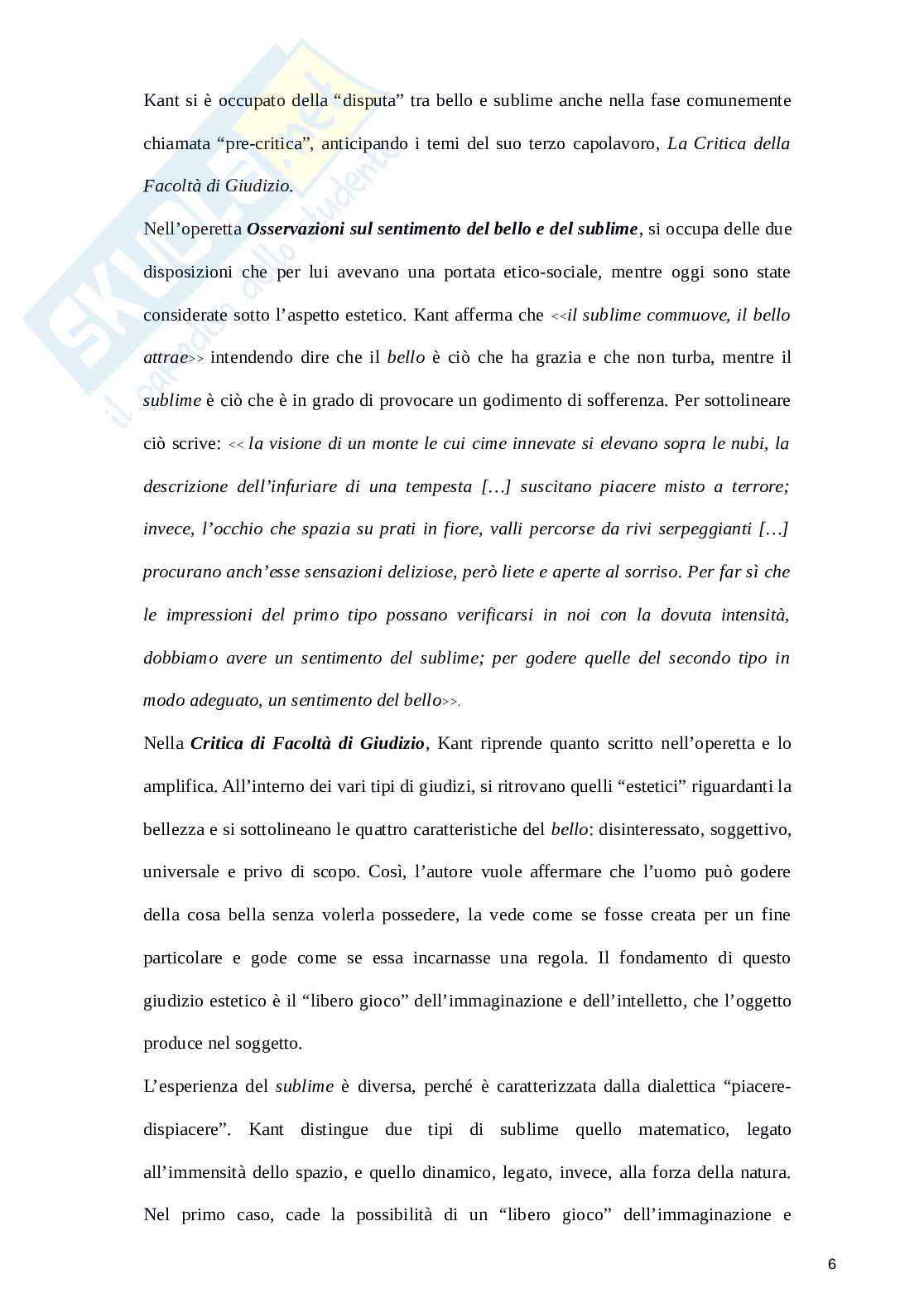 Di cosa abbiamo nostalgia alla vista della Bellezza? , Tesina Pag. 6
