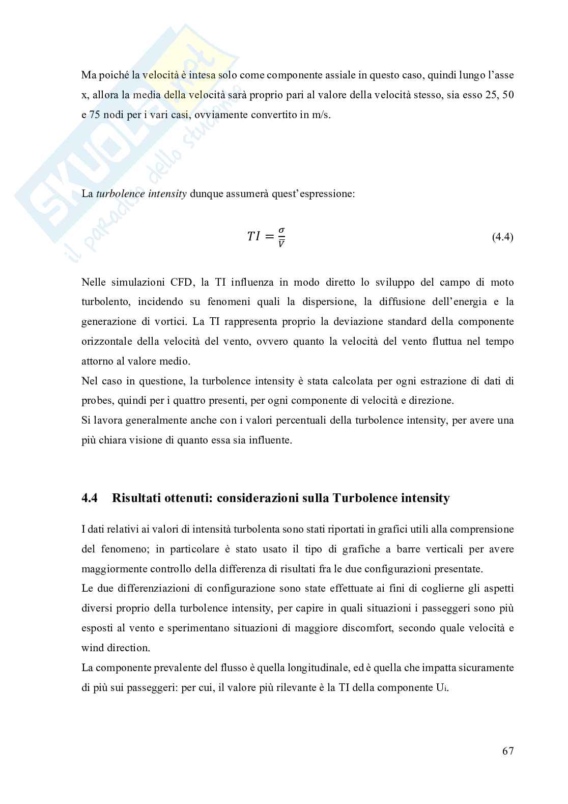 Valutazione del wind comfort su una Ro-pox di 250mt mediante codice di fluidodinamica computazionale Pag. 66