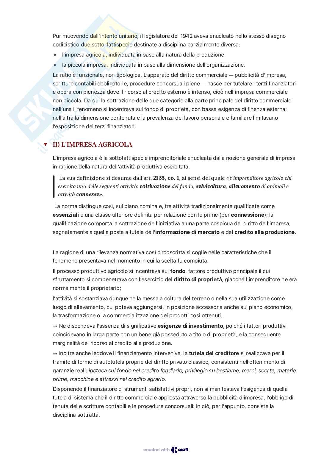 Appunti di Diritto commerciale sulla nozione della fattispecie impresa Pag. 11