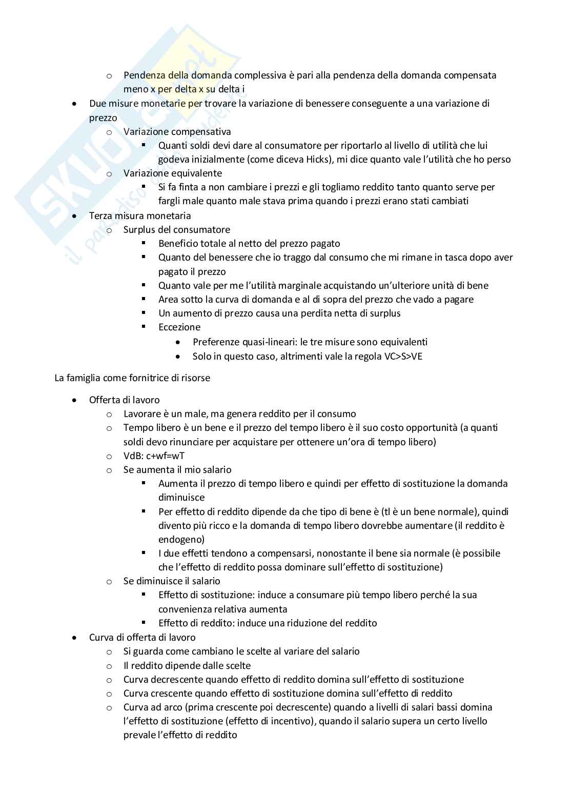 Appunti per esame di Microeconomia Pag. 6