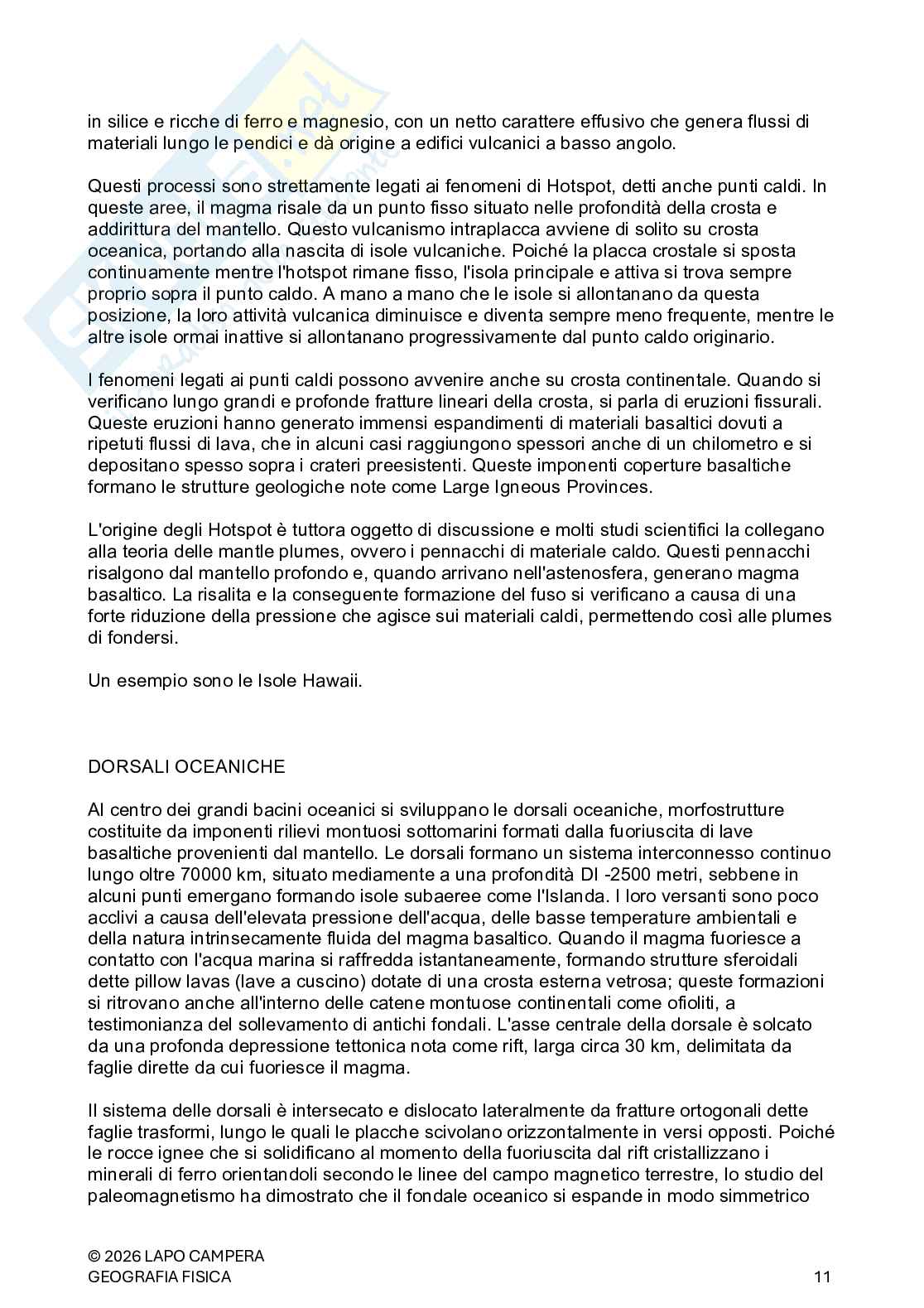 Geografia fisica, appunti completi. Esame di Fondamenti di scienze della terra  Pag. 11