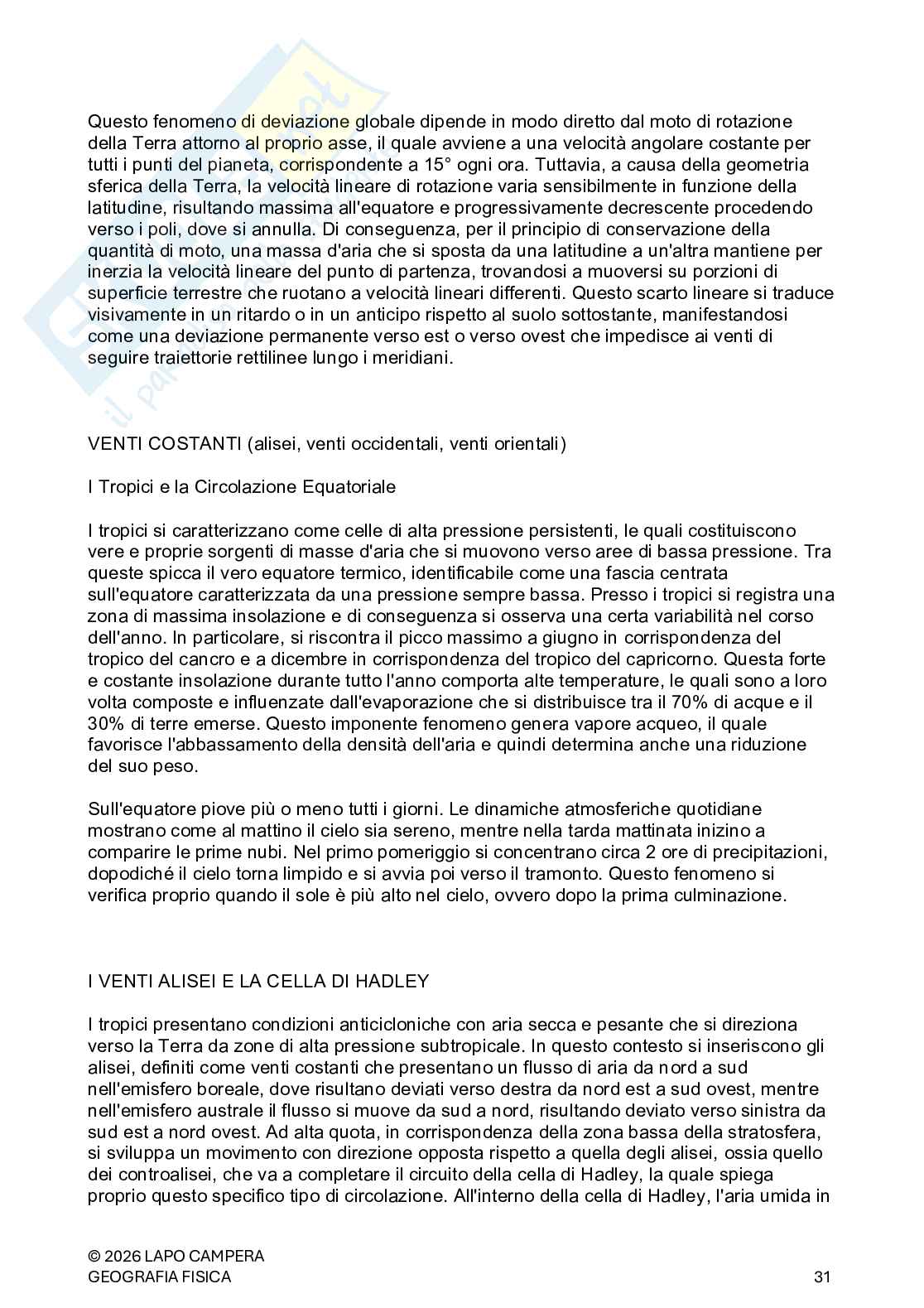 Geografia fisica, appunti completi. Esame di Fondamenti di scienze della terra  Pag. 31