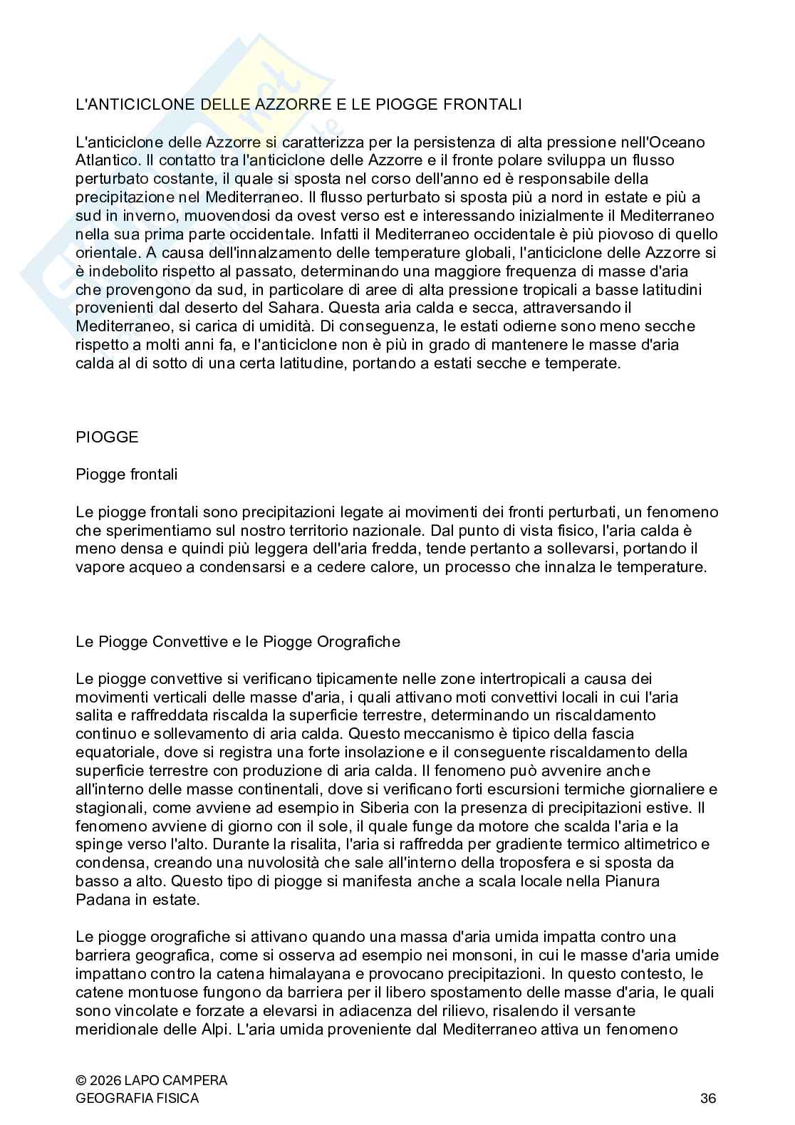 Geografia fisica, appunti completi. Esame di Fondamenti di scienze della terra  Pag. 36