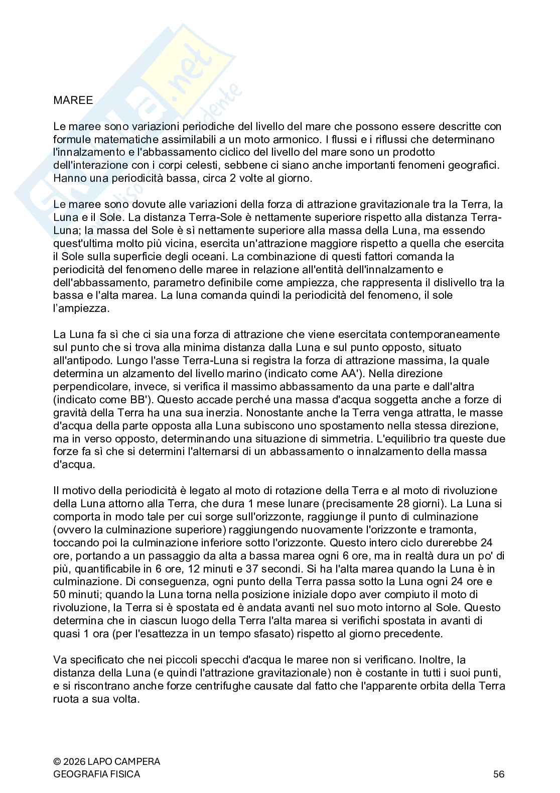 Geografia fisica, appunti completi. Esame di Fondamenti di scienze della terra  Pag. 56
