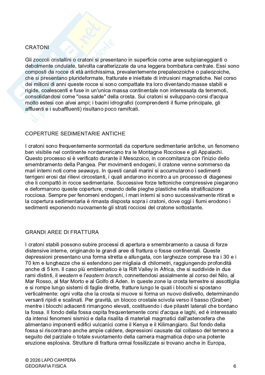 Geografia fisica, appunti completi. Esame di Fondamenti di scienze della terra  Pag. 6