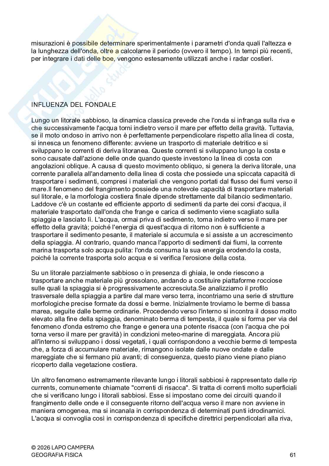 Geografia fisica, appunti completi. Esame di Fondamenti di scienze della terra  Pag. 61
