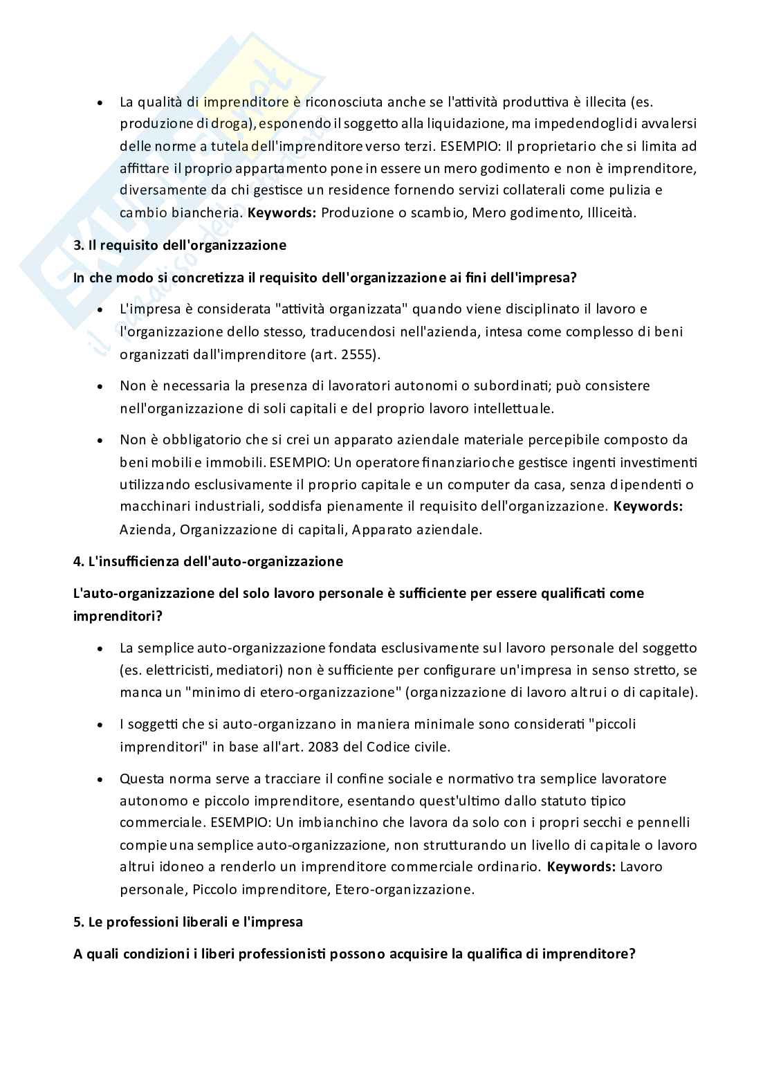 Appunti parziali e domande di Diritto commerciale  Pag. 2